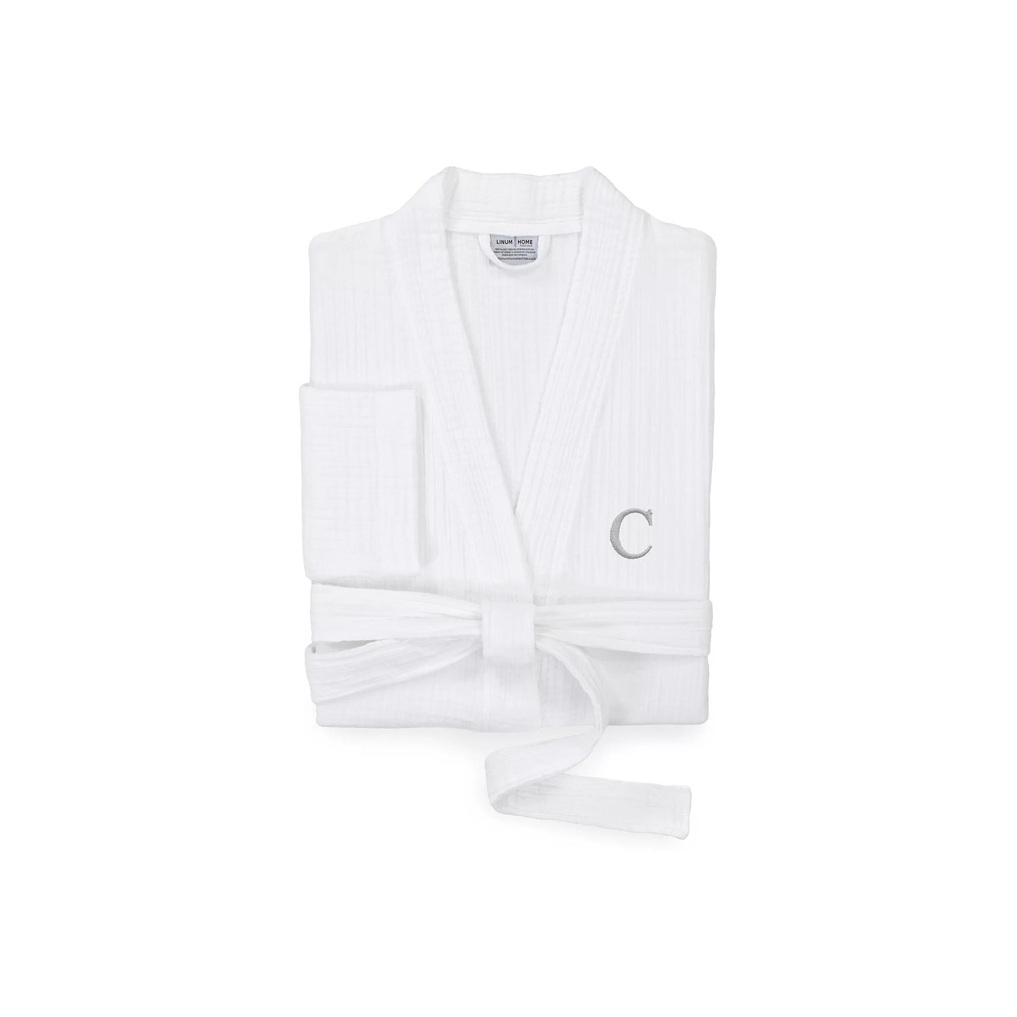 Linum Home Textiles Turkish Cotton Smyrna Personalized Luxury Robe, Adult Unisex,  Product Image