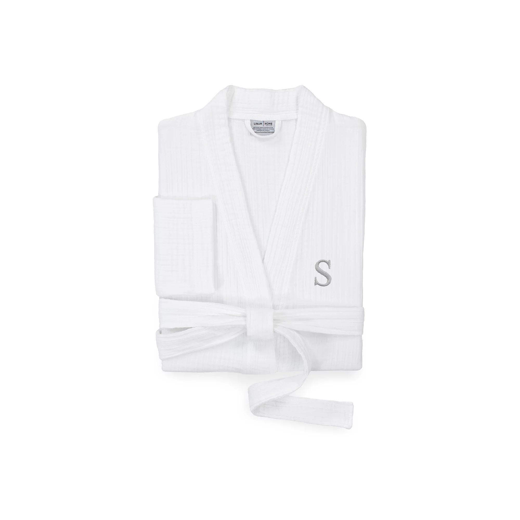 Linum Home Textiles Turkish Cotton Smyrna Personalized Luxury Robe, Adult Unisex,  Product Image