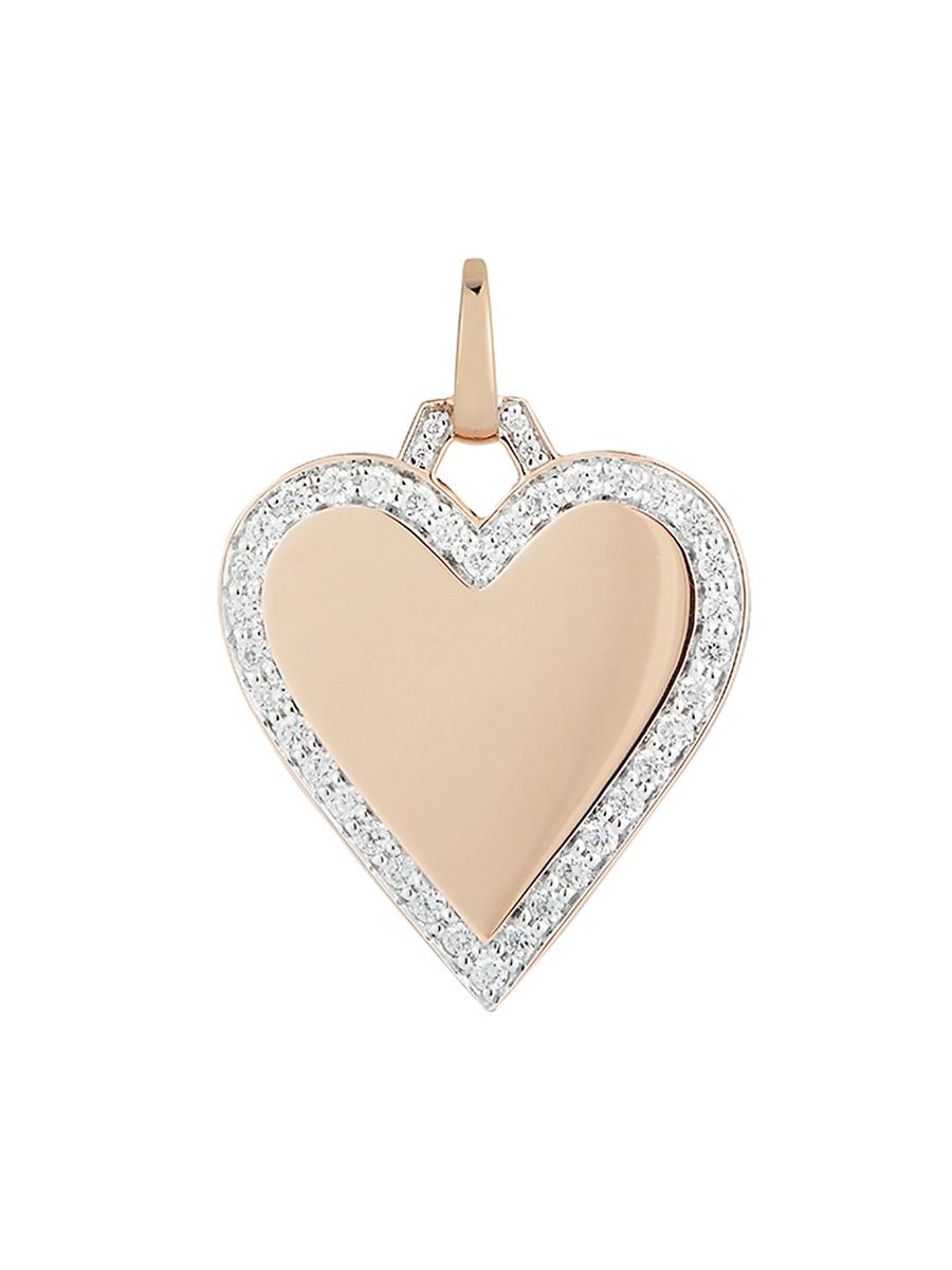 Womens Dora 18K Rose Gold & 0.298 TCW Diamond Heart Pendant Product Image