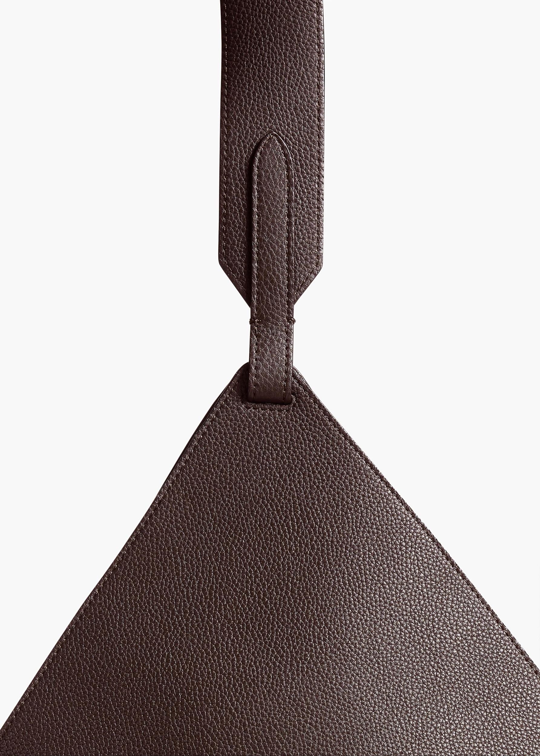 Medium Lotus Tote in Espresso Pebbled Leather Product Image