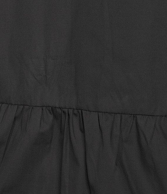 Sugarlips Plus Tie-Front Puffed Sleeve Woven Top Product Image