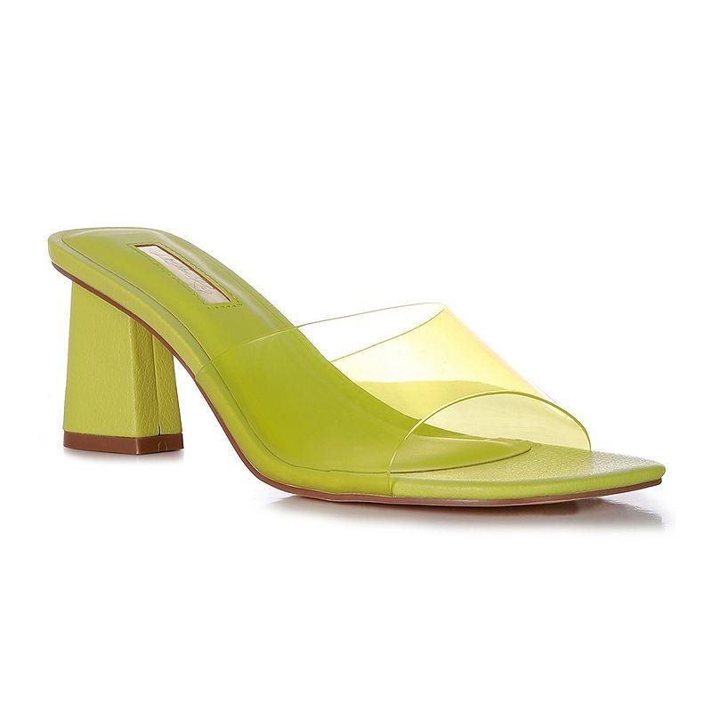 London Rag Clear Flirt Women's Clear Strap Heeled Sandals,  Product Image