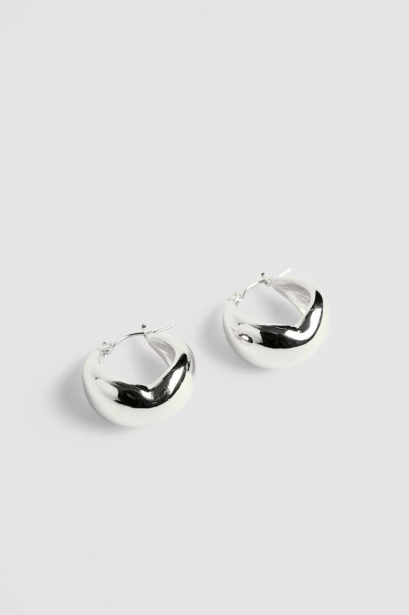Silver Plated Chunky Earrings Product Image