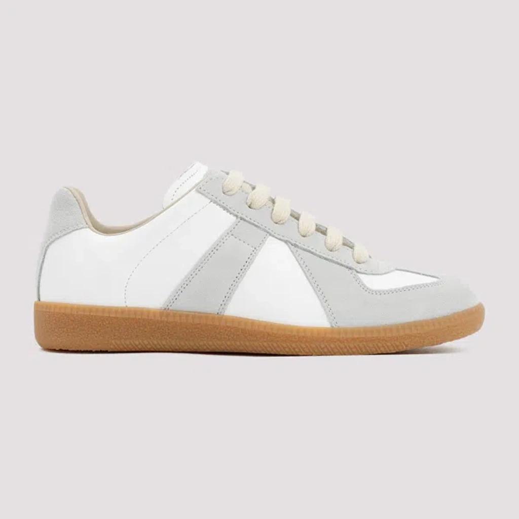 MAISON MARGIELA Replica Leather And Suede Sneakers In White Product Image