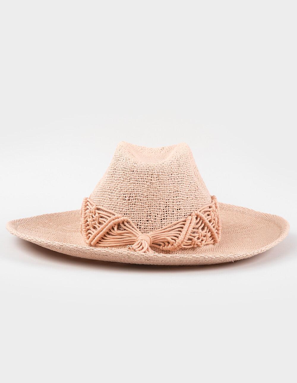 BRIXTON Matteo Womens Straw Hat - PINK Product Image