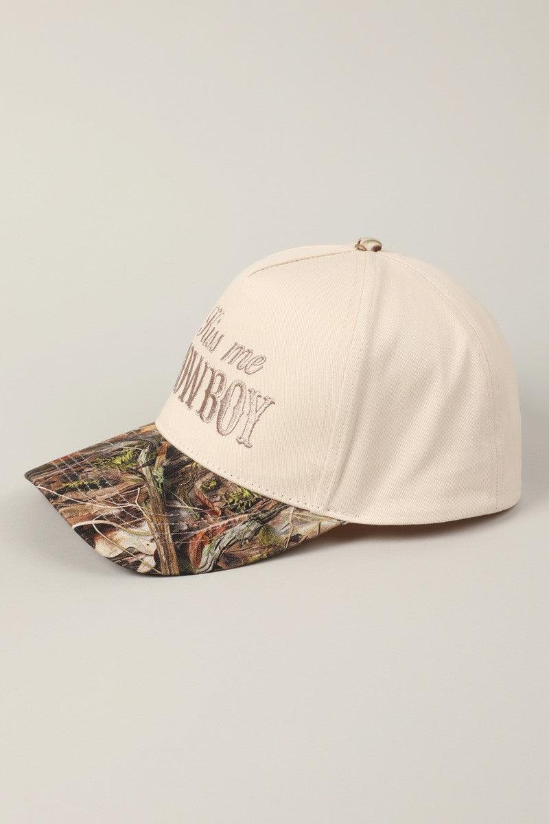 Kiss Me Cowboy Camo Trucker Hat Product Image