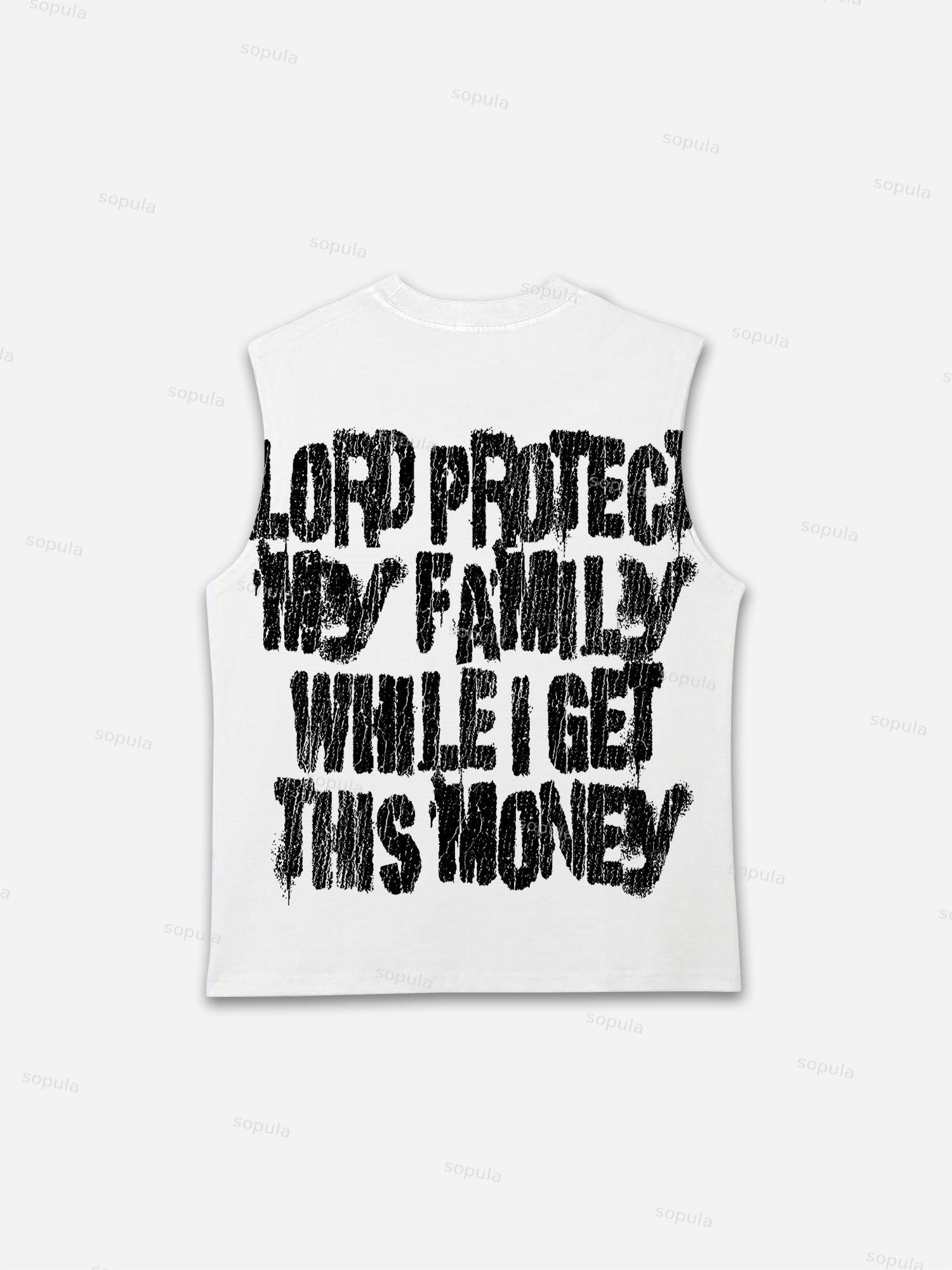 Jesus Portrait Graphic Bible Print Tank Top Product Image