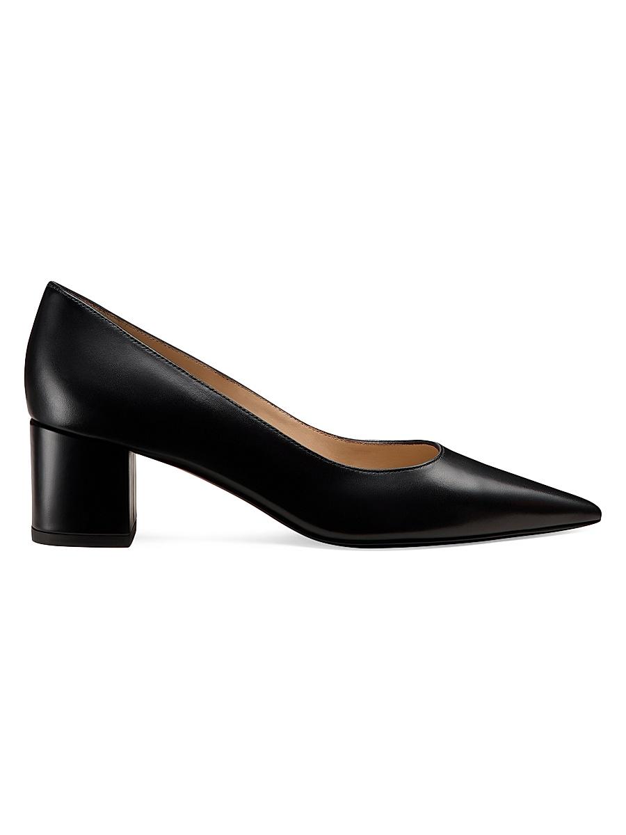 Womens Power 50MM Leather Block-Heel Pumps Product Image