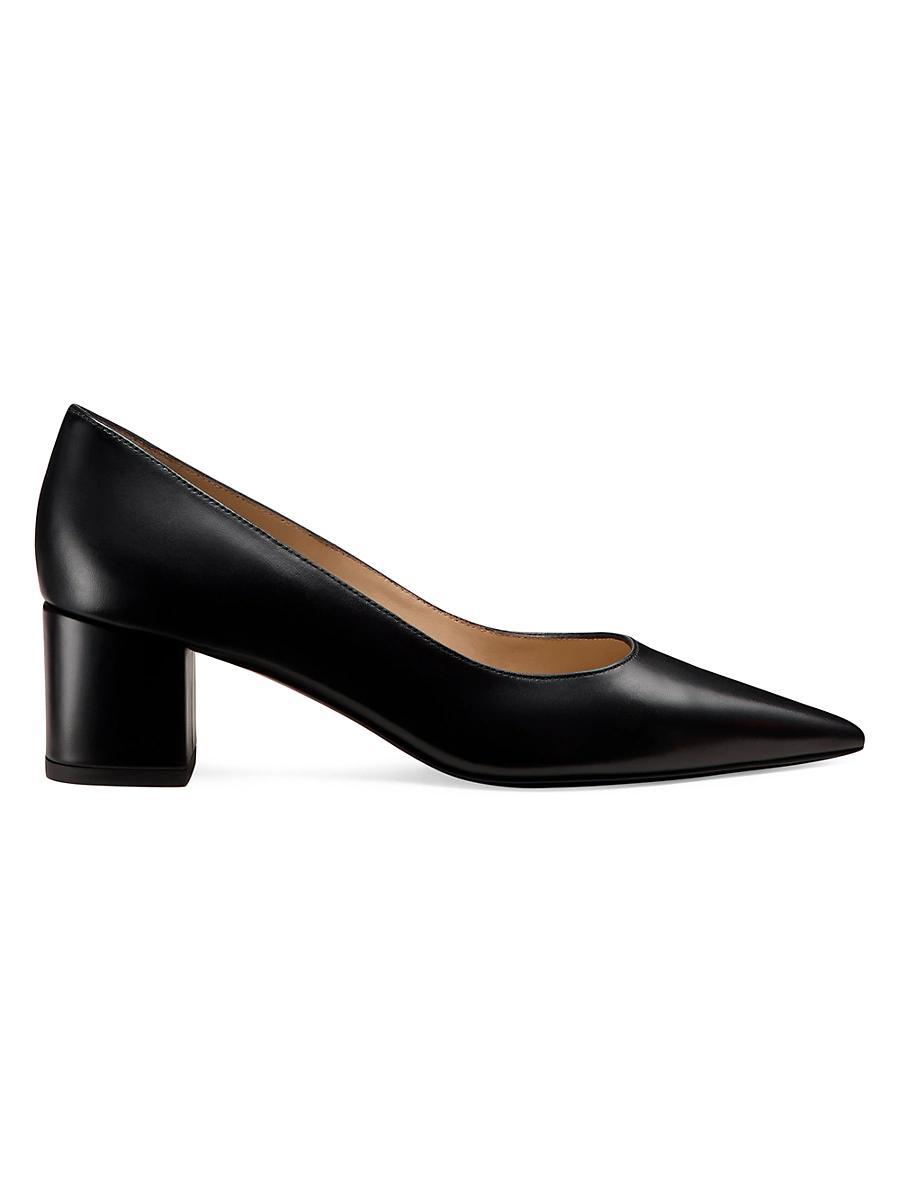 Womens Power 50MM Leather Block-Heel Pumps Product Image