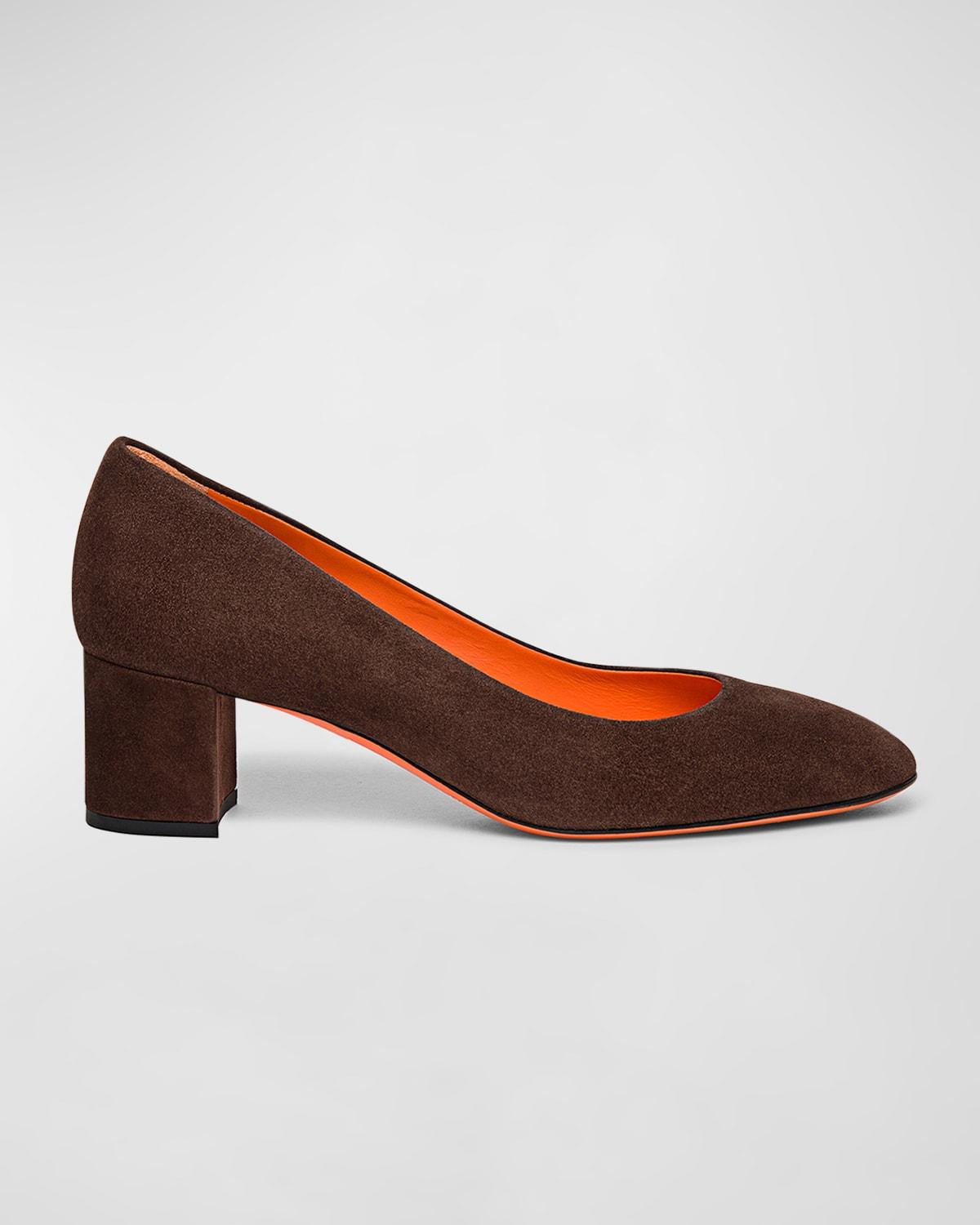 Womens Power 50MM Leather Block-Heel Pumps Product Image