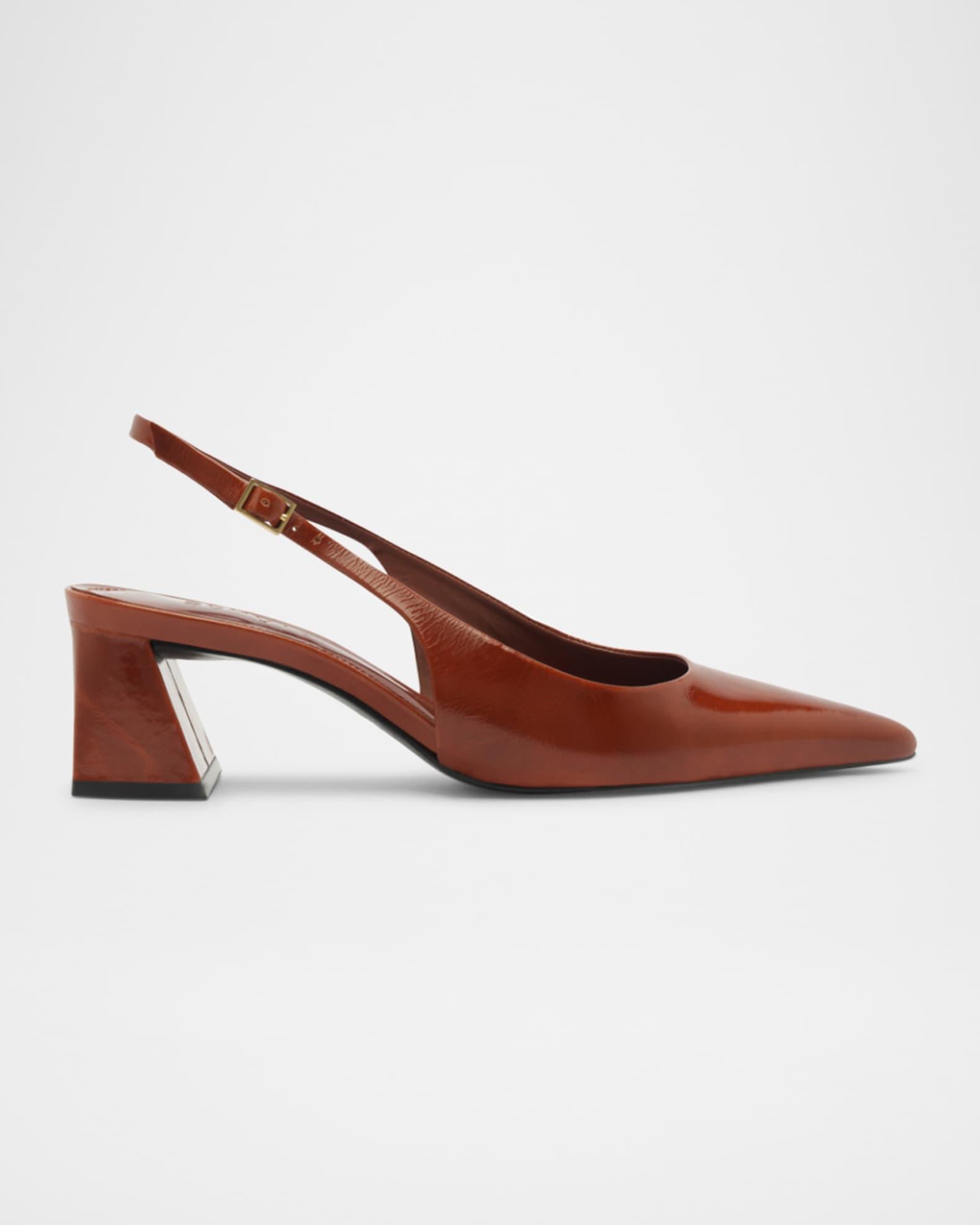 Rhonda Patent Leather Slingback Mid Pumps Product Image