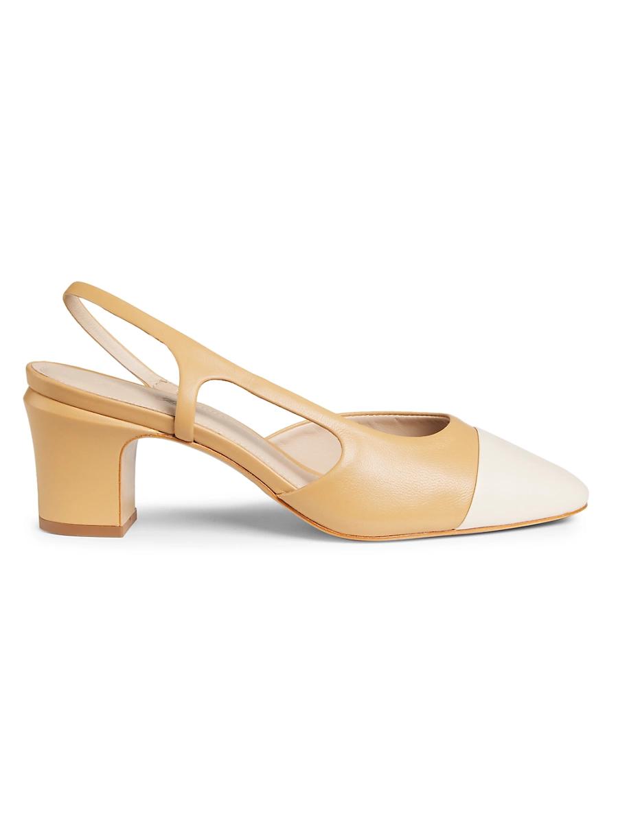 Womens COLLECTION 60MM Leather Slingback Pumps Product Image