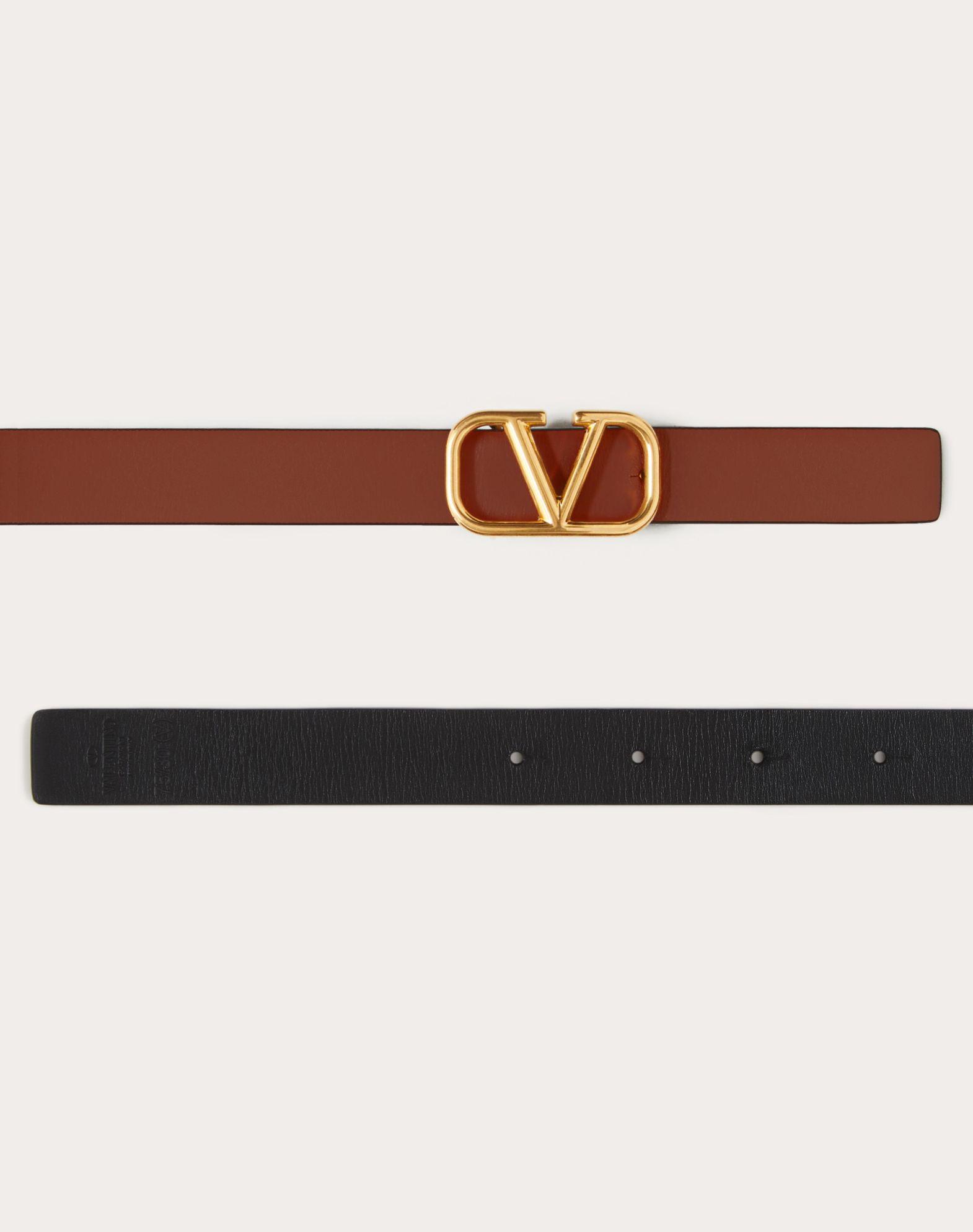 Reversible Vlogo Signature Belt In Glossy Calfskin 20 Mm Product Image