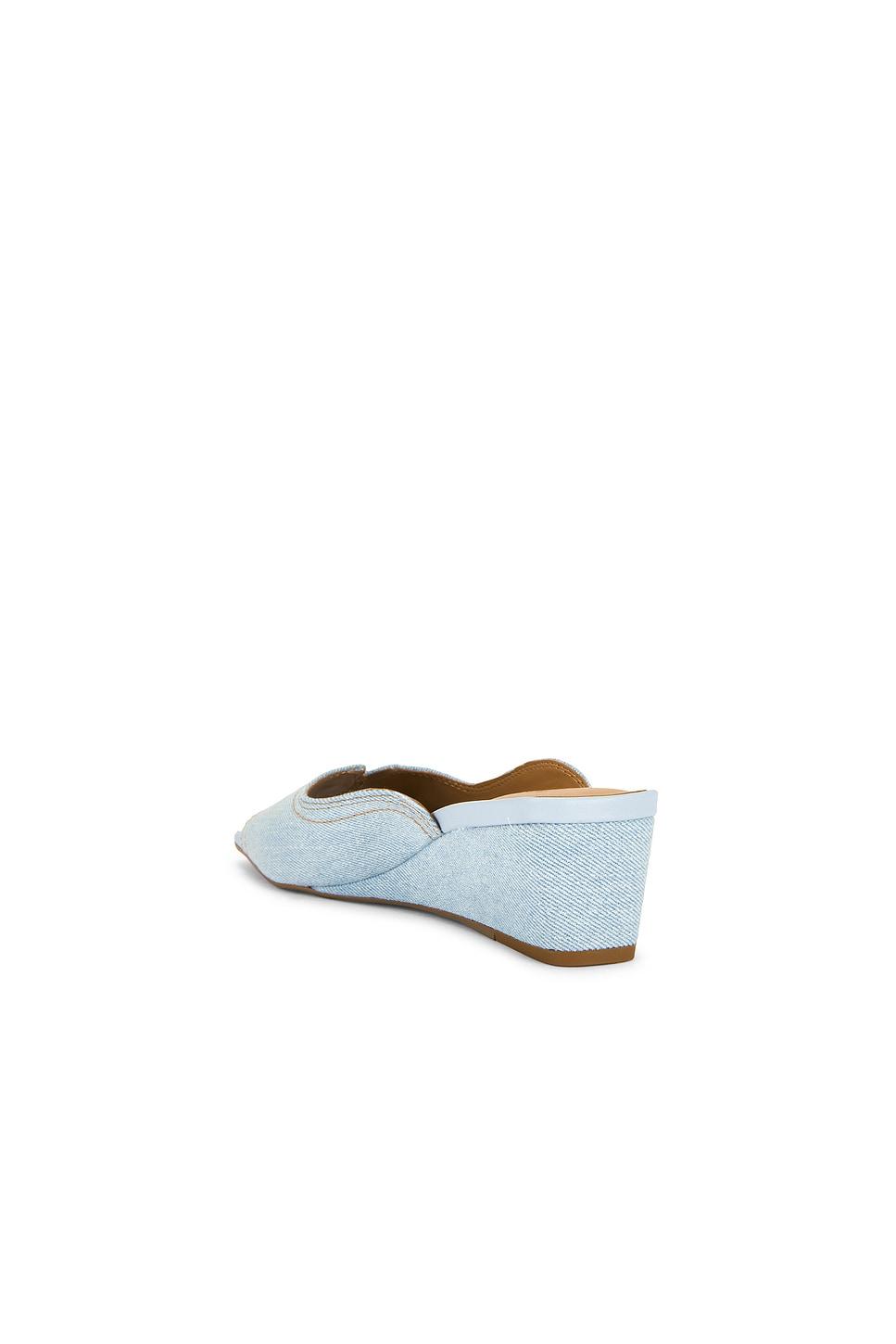 Butterfly Wedge Mule Sandal Denim Ganni Product Image