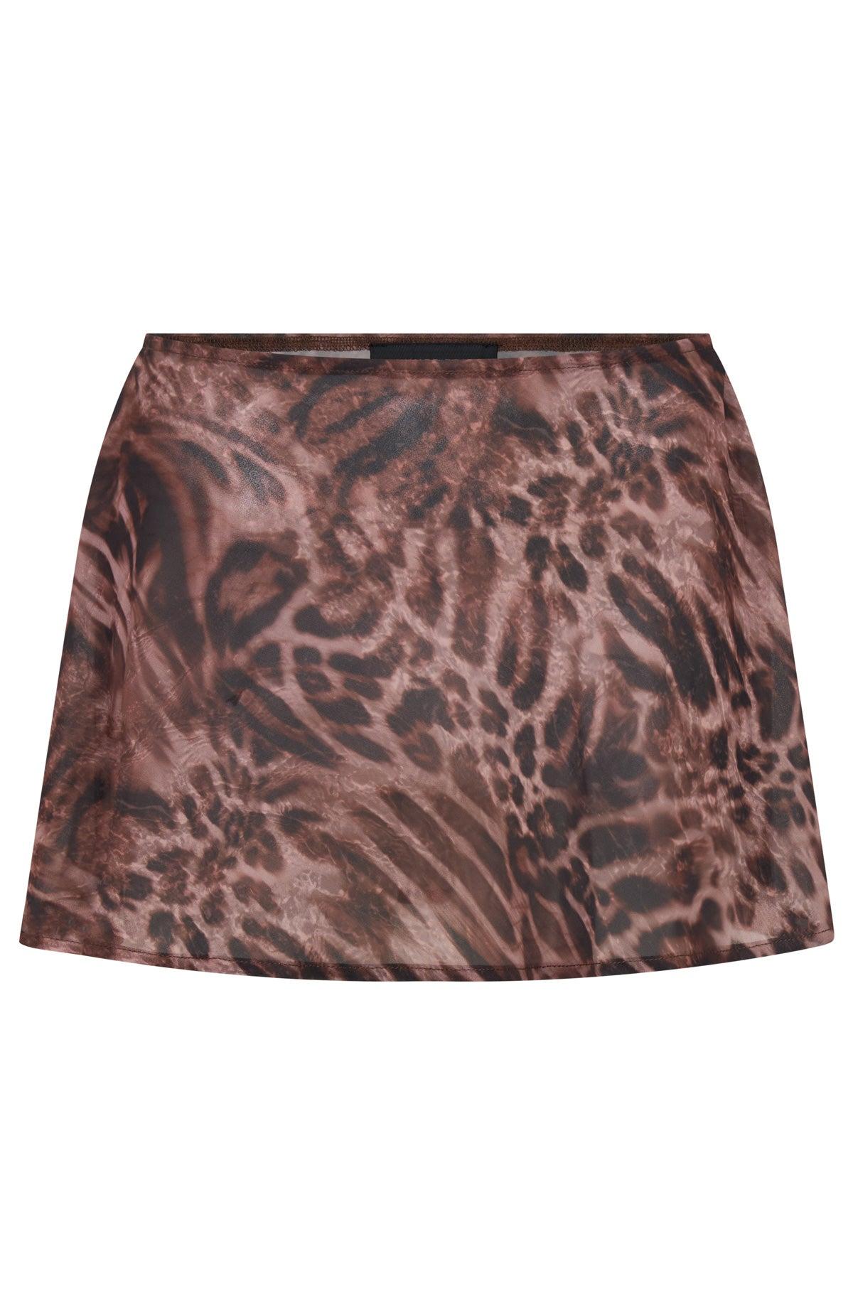 Aura Wave Mini Skirt The Wild Print Product Image