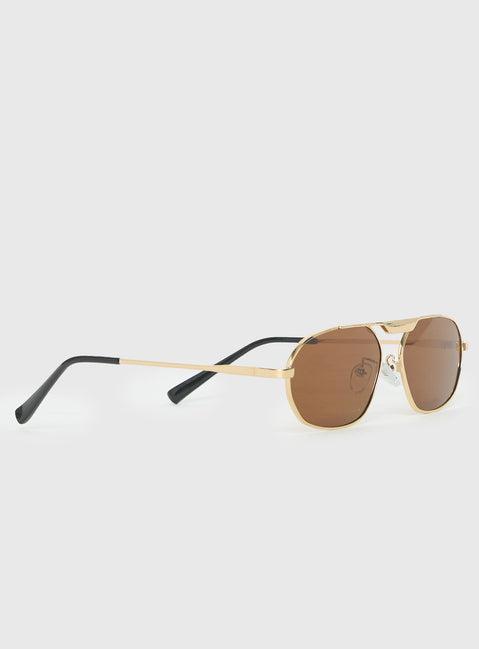 Elegance Sunglasses Gold / Brown Product Image