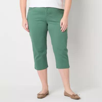 Liz Claiborne Sara Womens Slim Mid Rise Tall Capri Pant Product Image