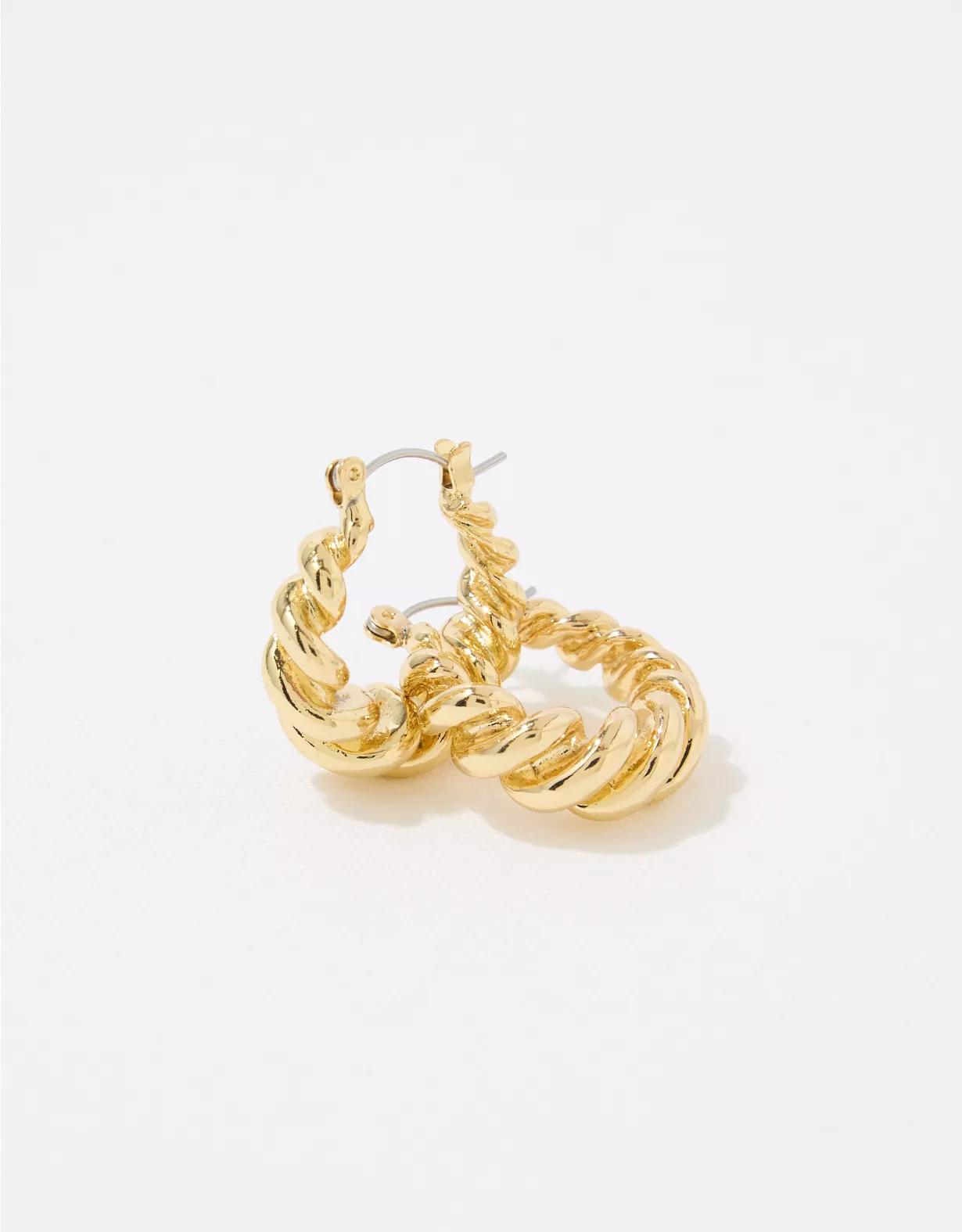 Aerie Twist Dome Hoop Earrings Product Image