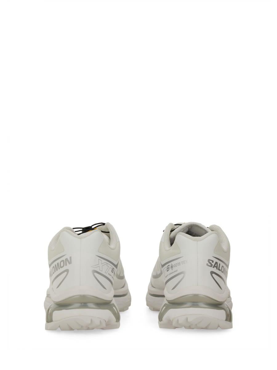SALOMON Mens White White Silver Xt-6 Gtx Quick-lace Mesh Low-top Trainers Product Image