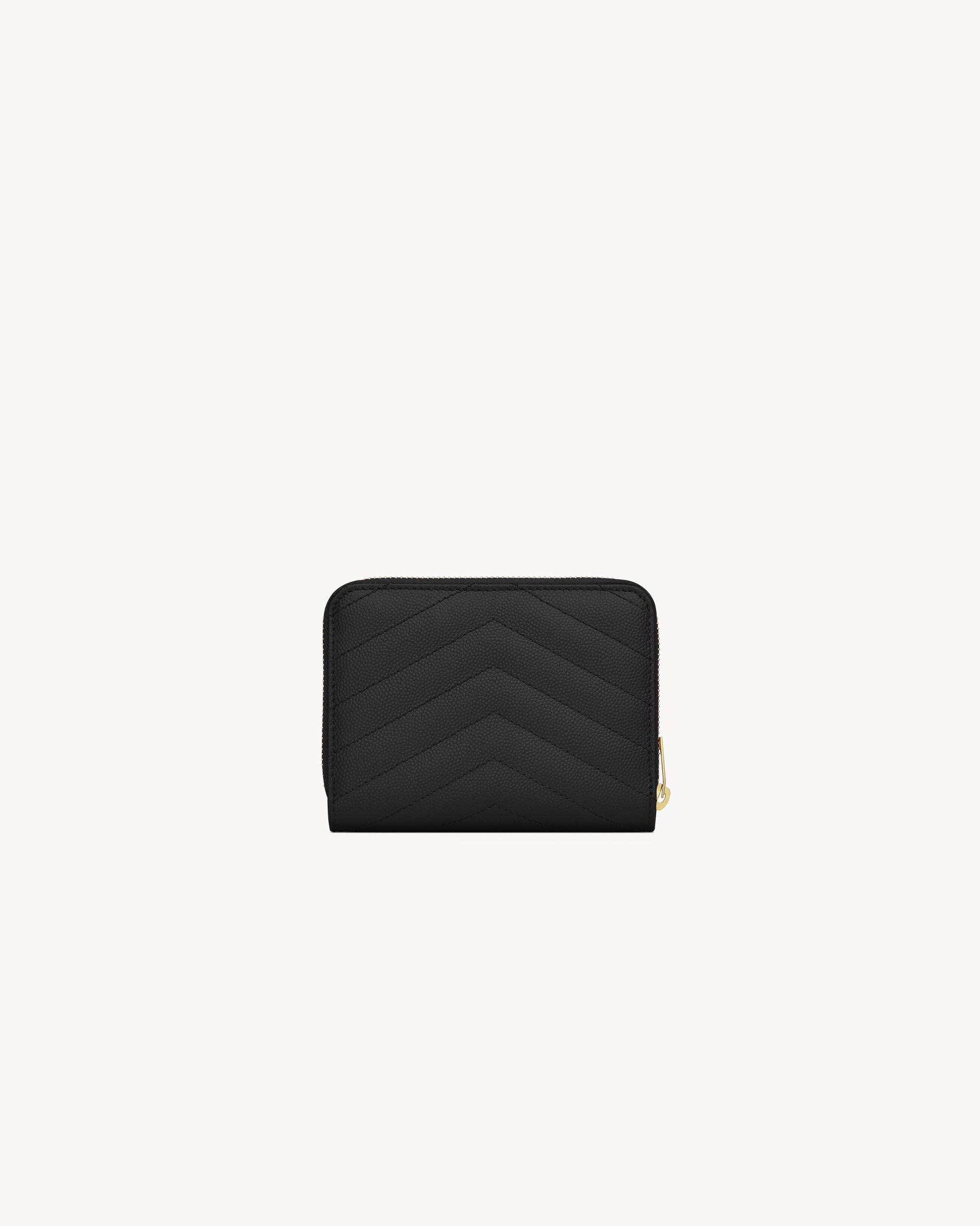 CASSANDRE MATELASSÉ compact zip around wallet in grain de poudre leather Product Image