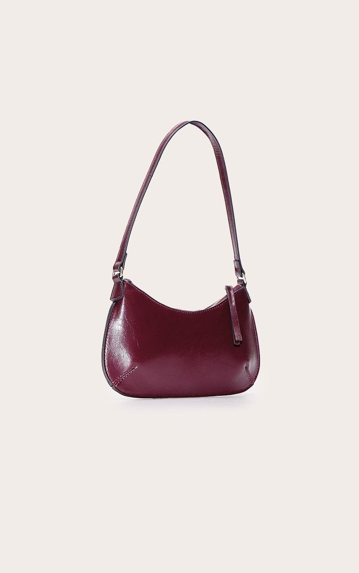 Burgundy Pu Baguette Shoulder Bag Product Image