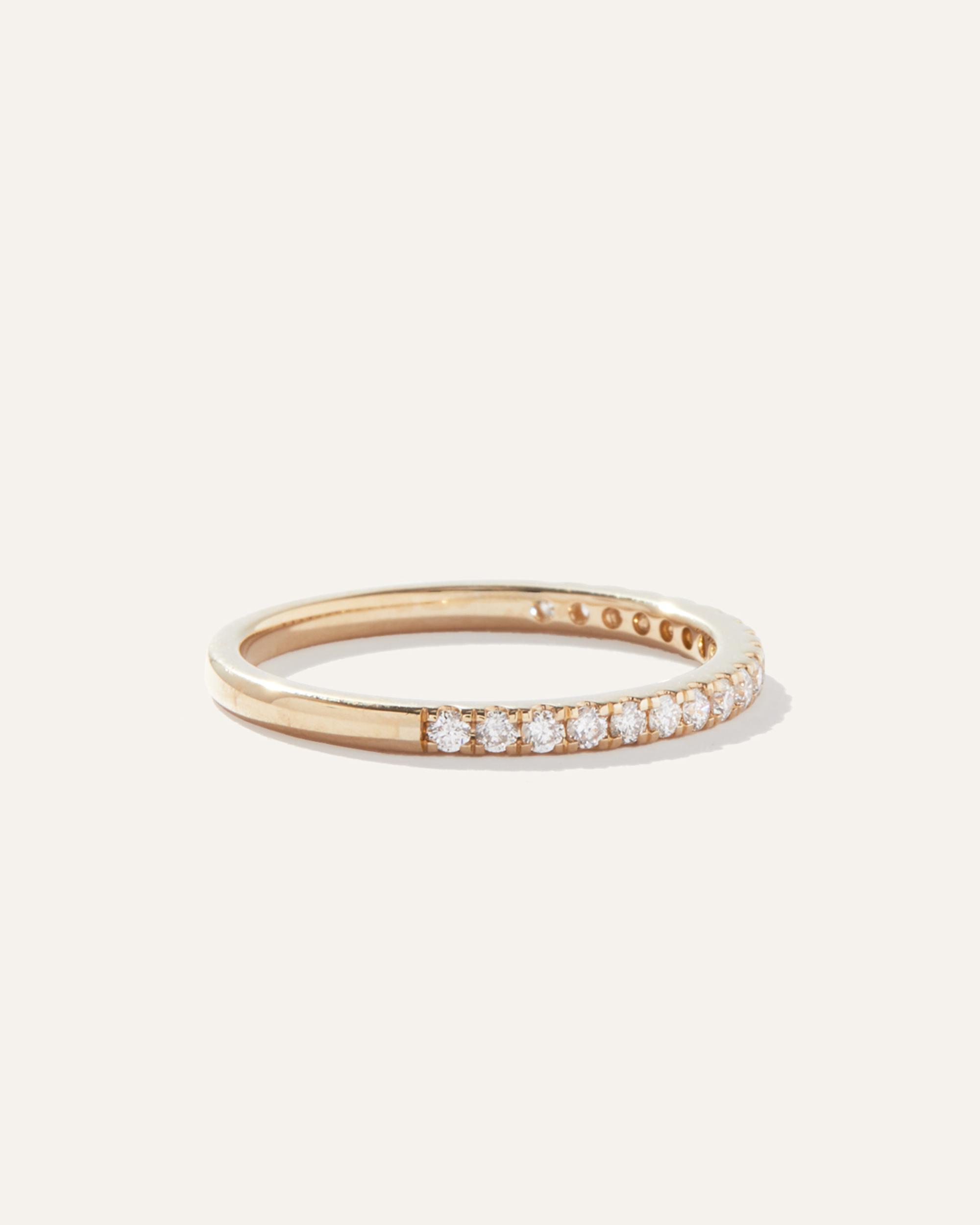 Quince | Women's Diamond Pave Halfway Band Rings Product Image