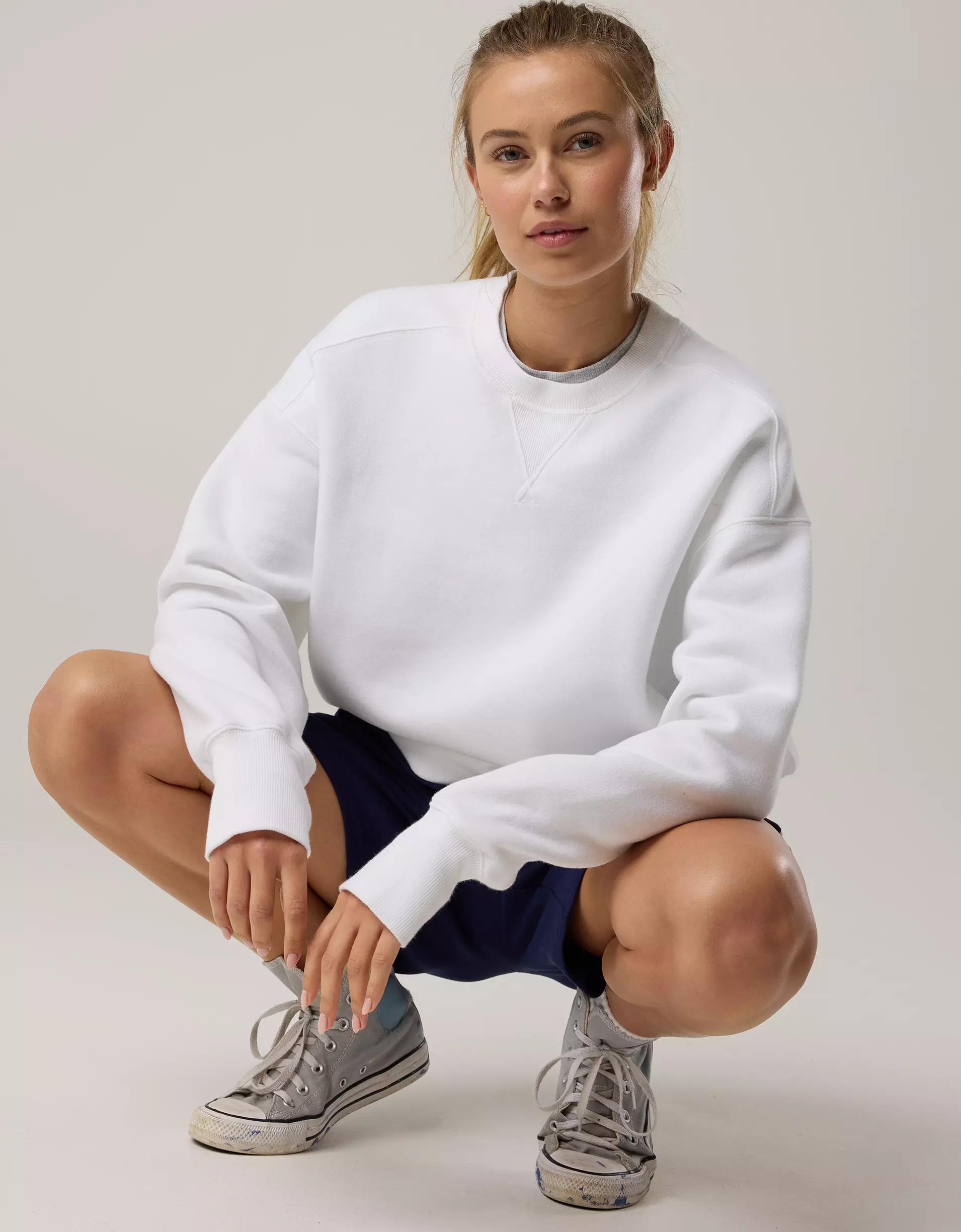 OFFLINE By Aerie Cloud Fleece Oversized Crewneck Product Image