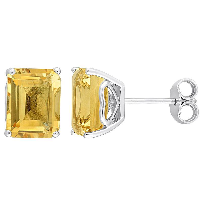 Stella Grace Sterling Silver & Gemstone Stud Earrings, Womens, Citrine Product Image