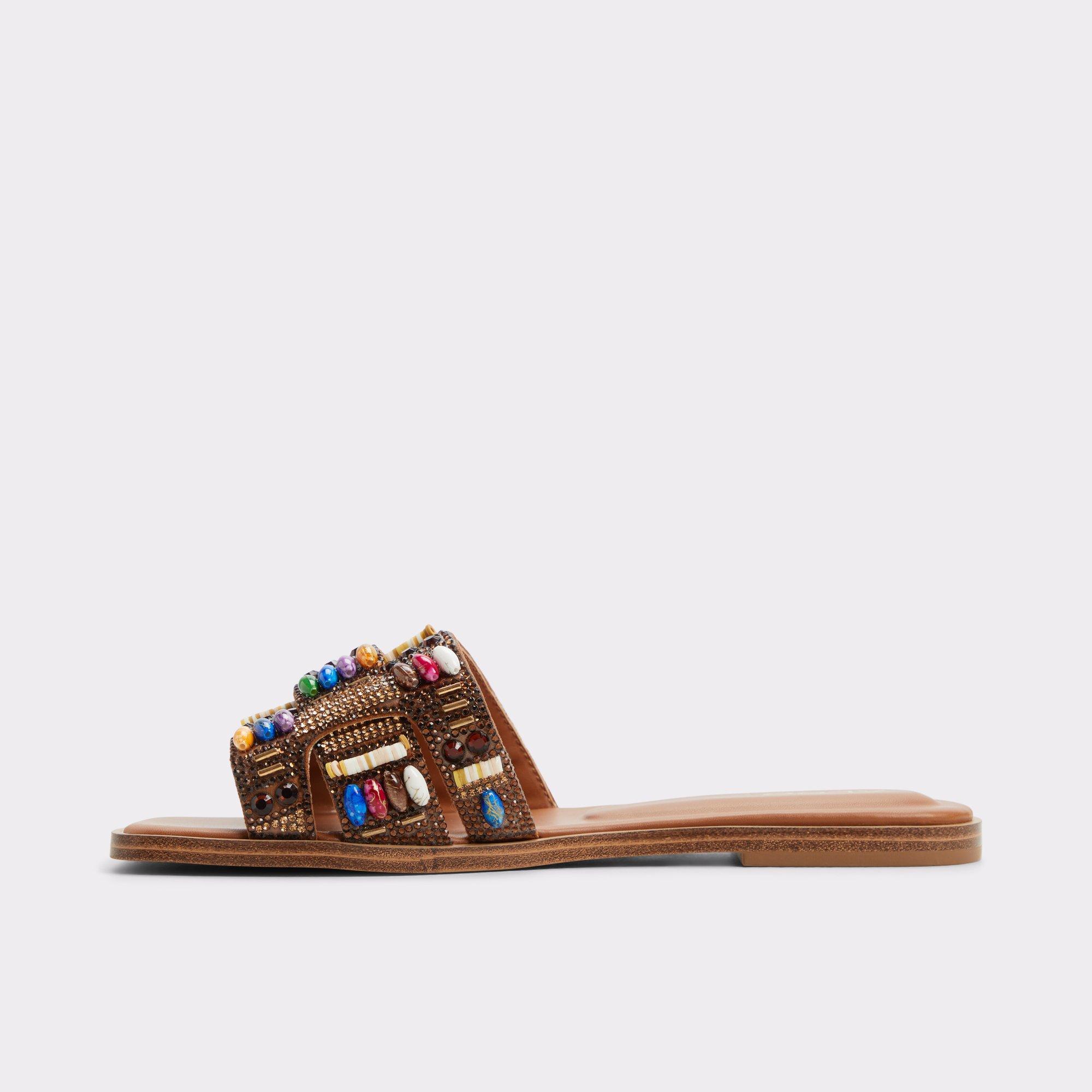 Eleny-xt Open Brown Women's Flat Sandals | ALDO US Product Image