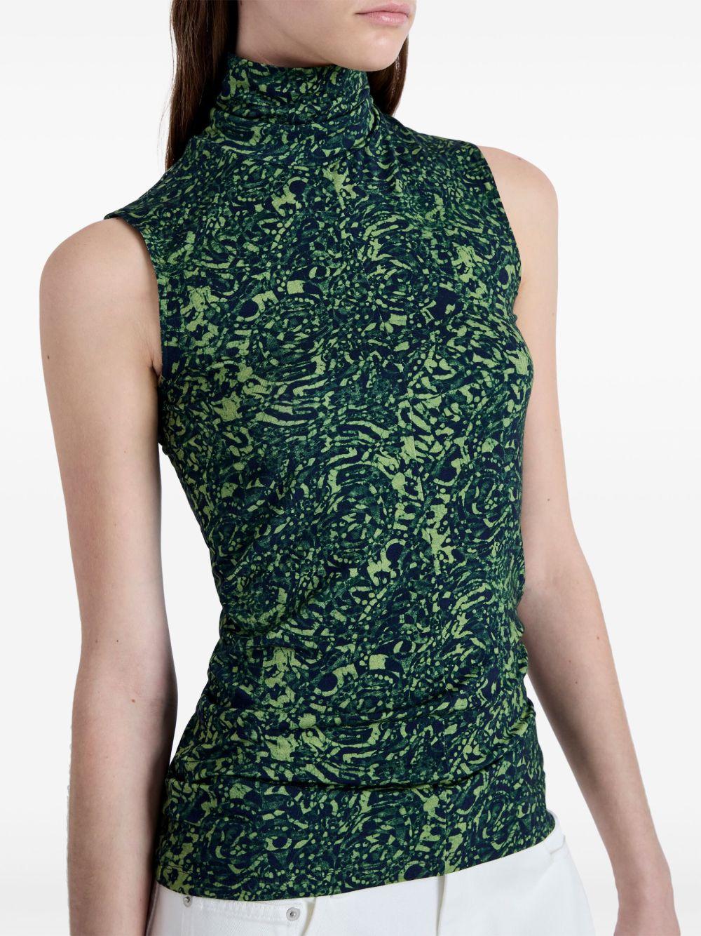 abstract-print high-neck top Product Image