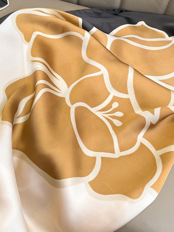 Square Floral Printed Scarfs&Hats Product Image