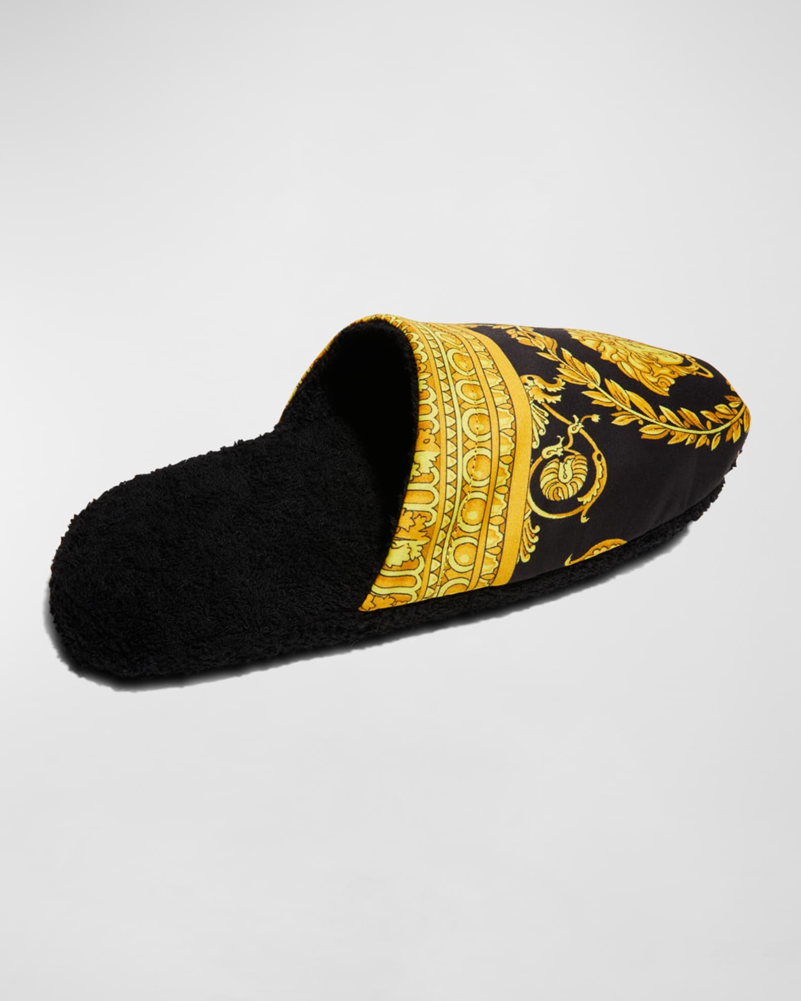 Men's Barocco-Print Mule Slippers Product Image