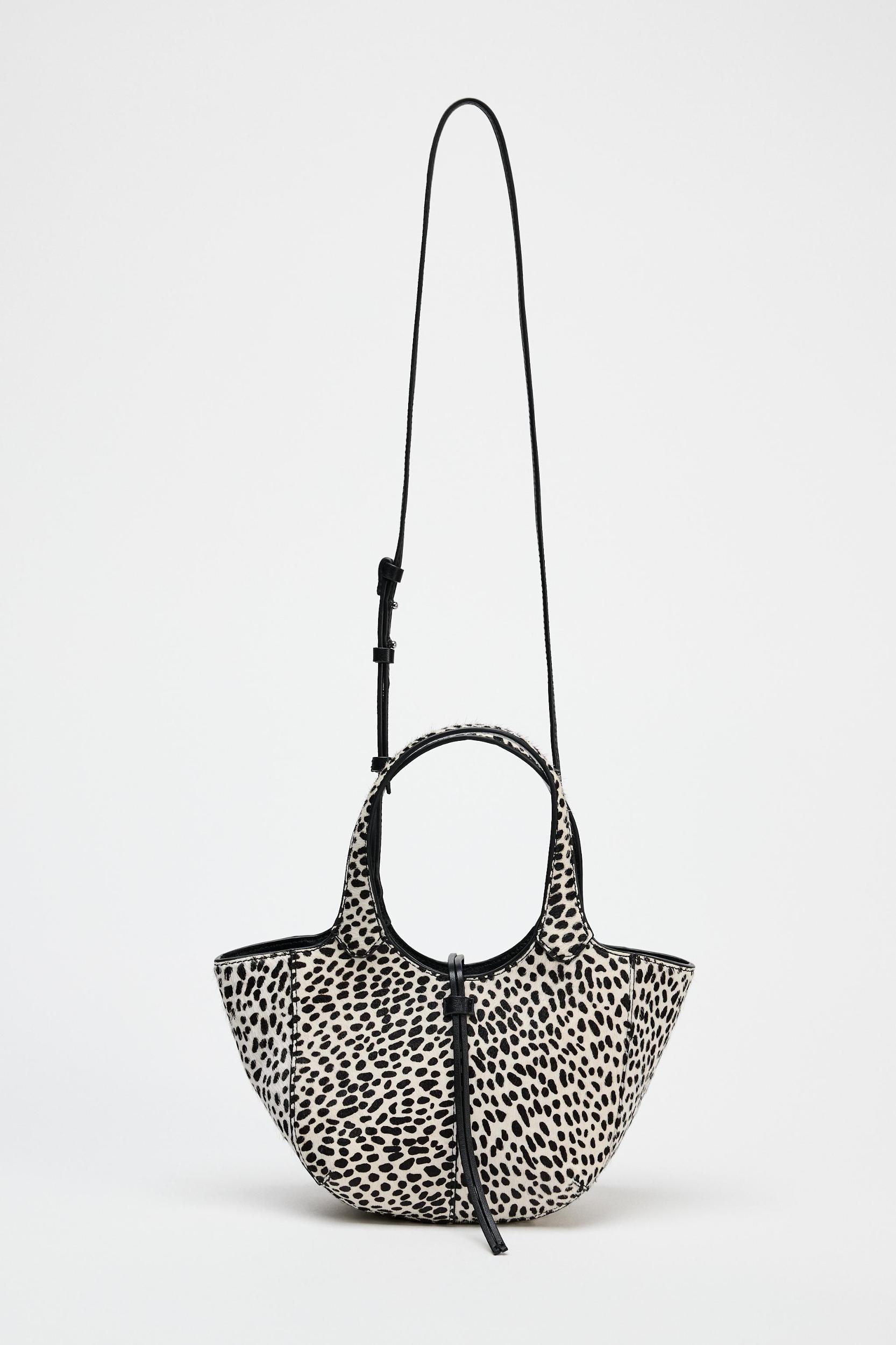 ANIMAL PRINT LEATHER MINI TOTE BAG Product Image