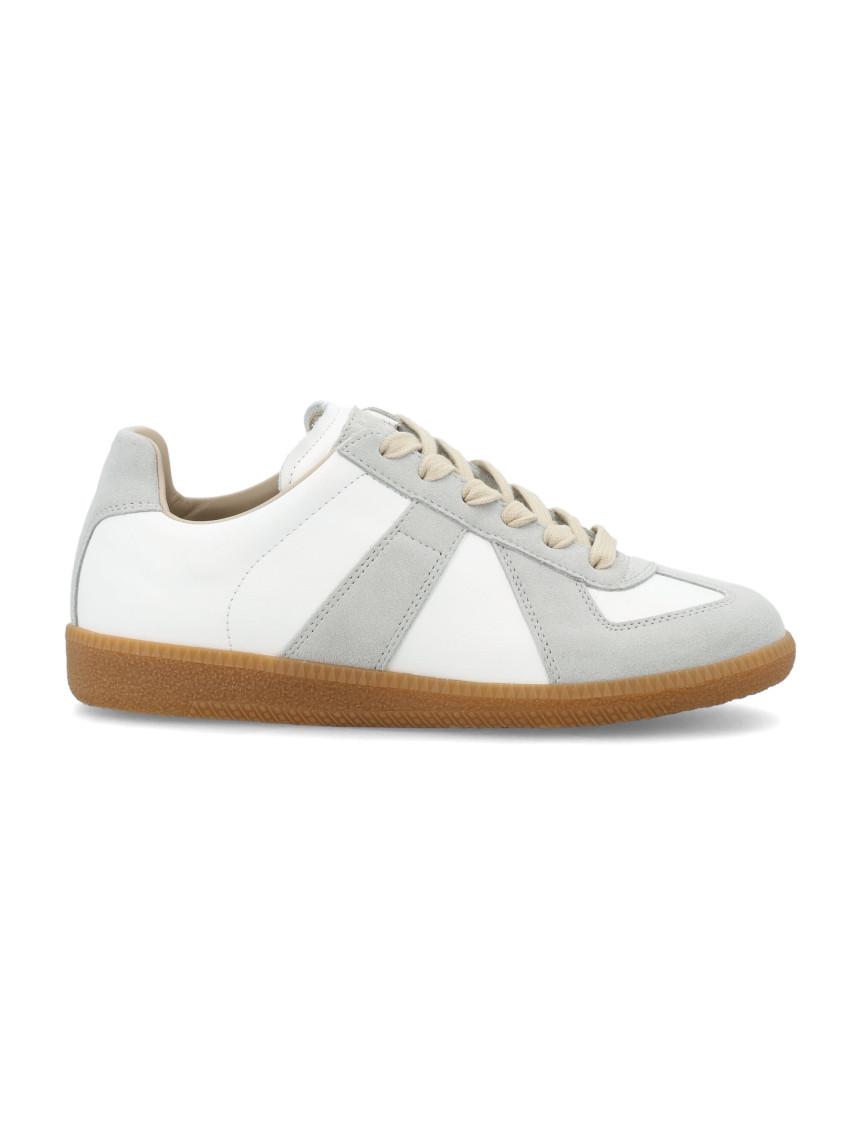 MAISON MARGIELA Replica Leather And Suede Sneakers In White Product Image