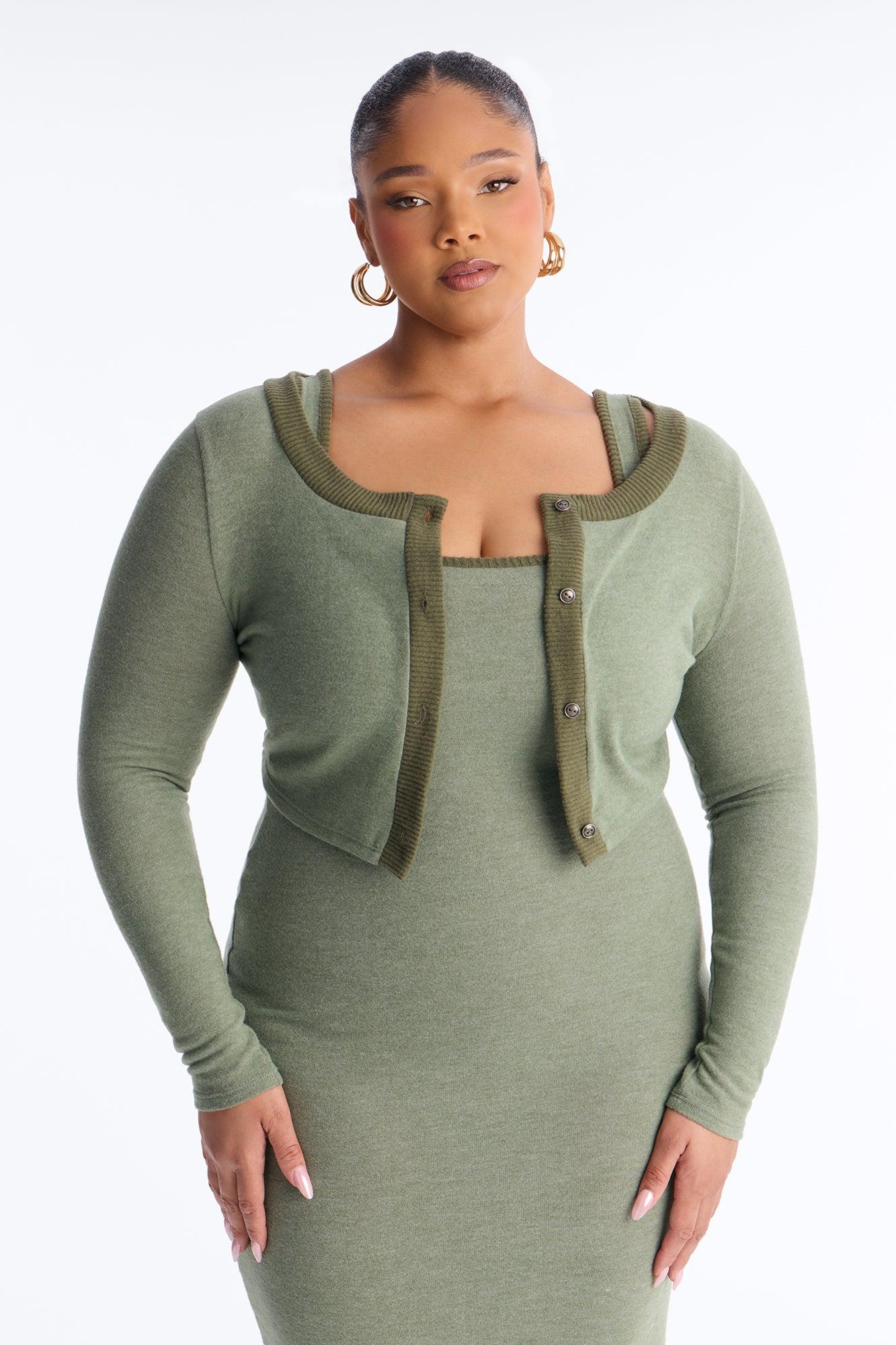 Literally No Maxi Dress Set - Olive Female Product Image