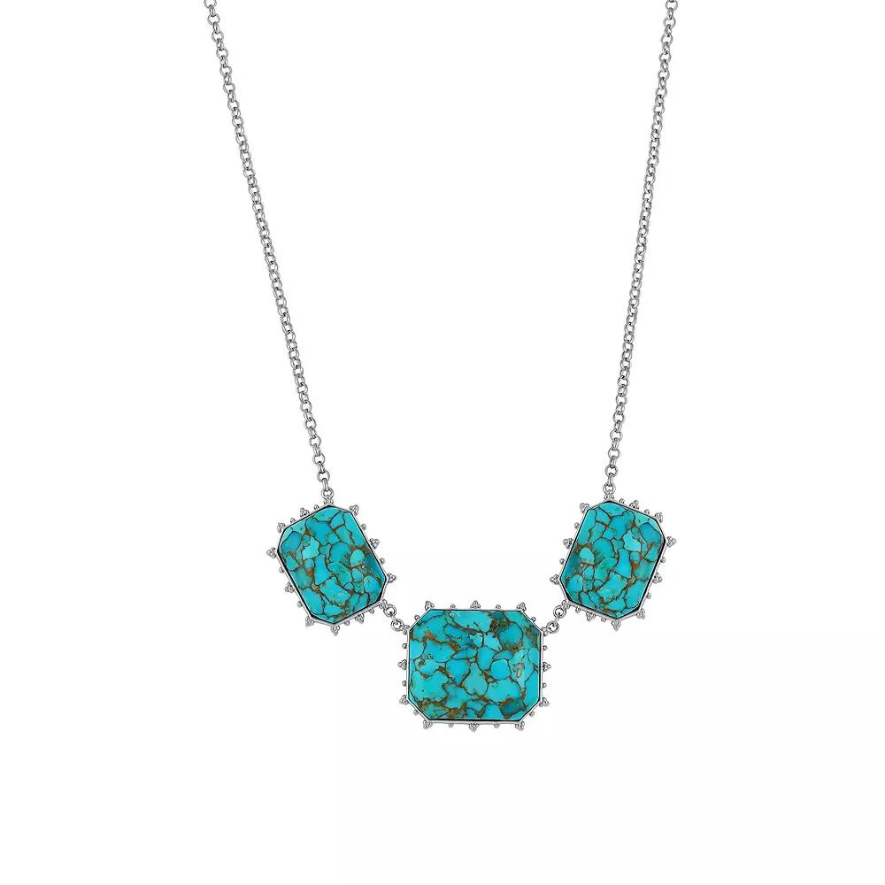 Gemistry Sterling Silver Turquoise Cabochon Necklace, Women's, Size: 18", Sonoran Turquoise Product Image