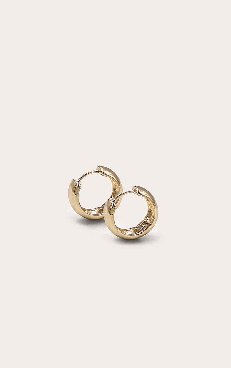 Gold Chunky Mini Hoop Earring Product Image