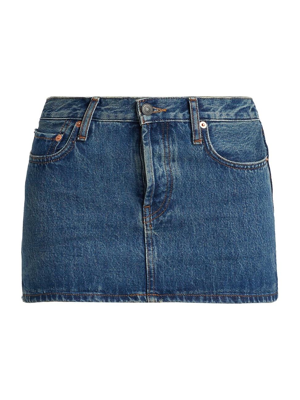 Womens Denim Micro Miniskirt Product Image