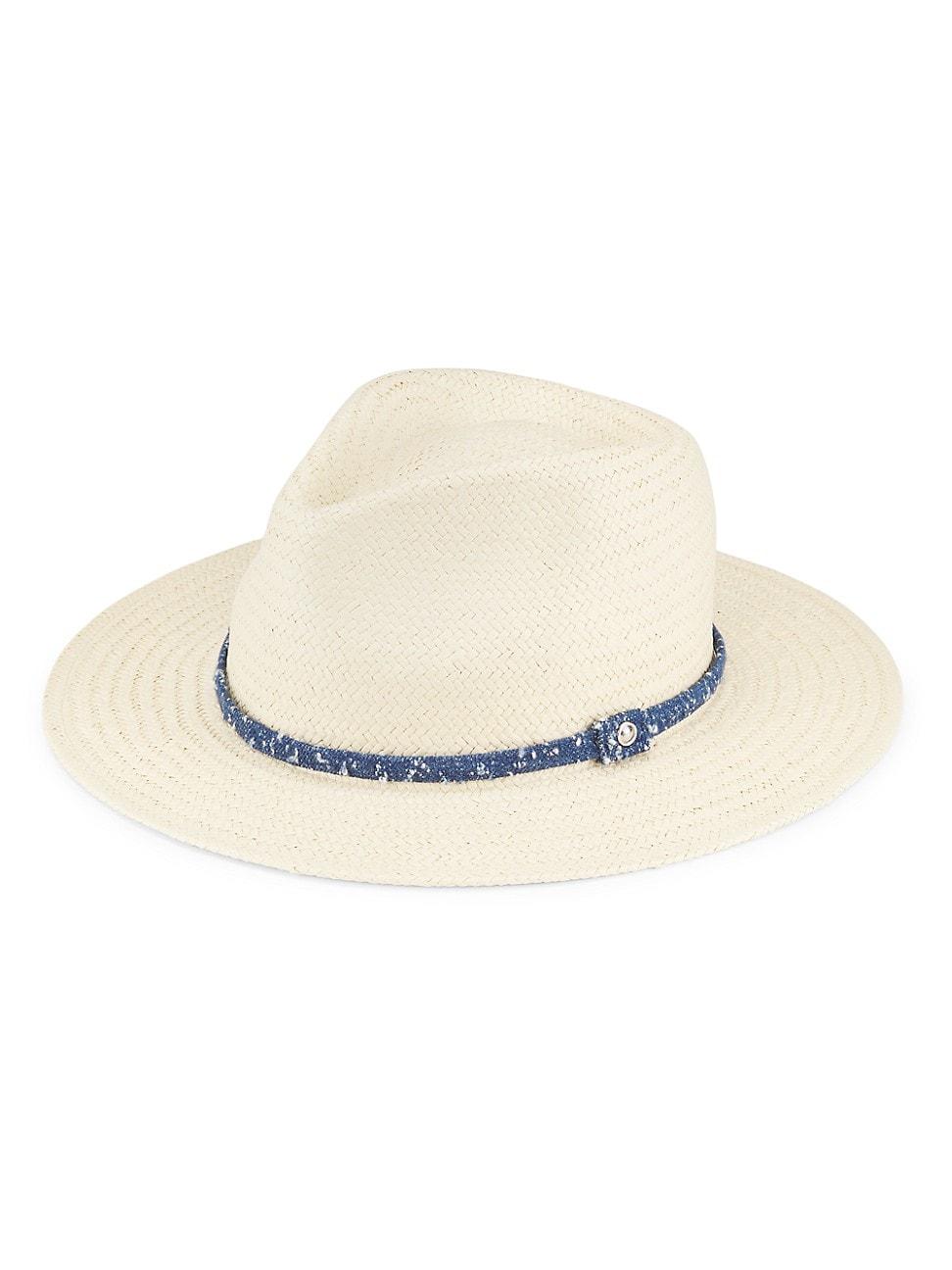 Womens Packable Straw Fedora Product Image