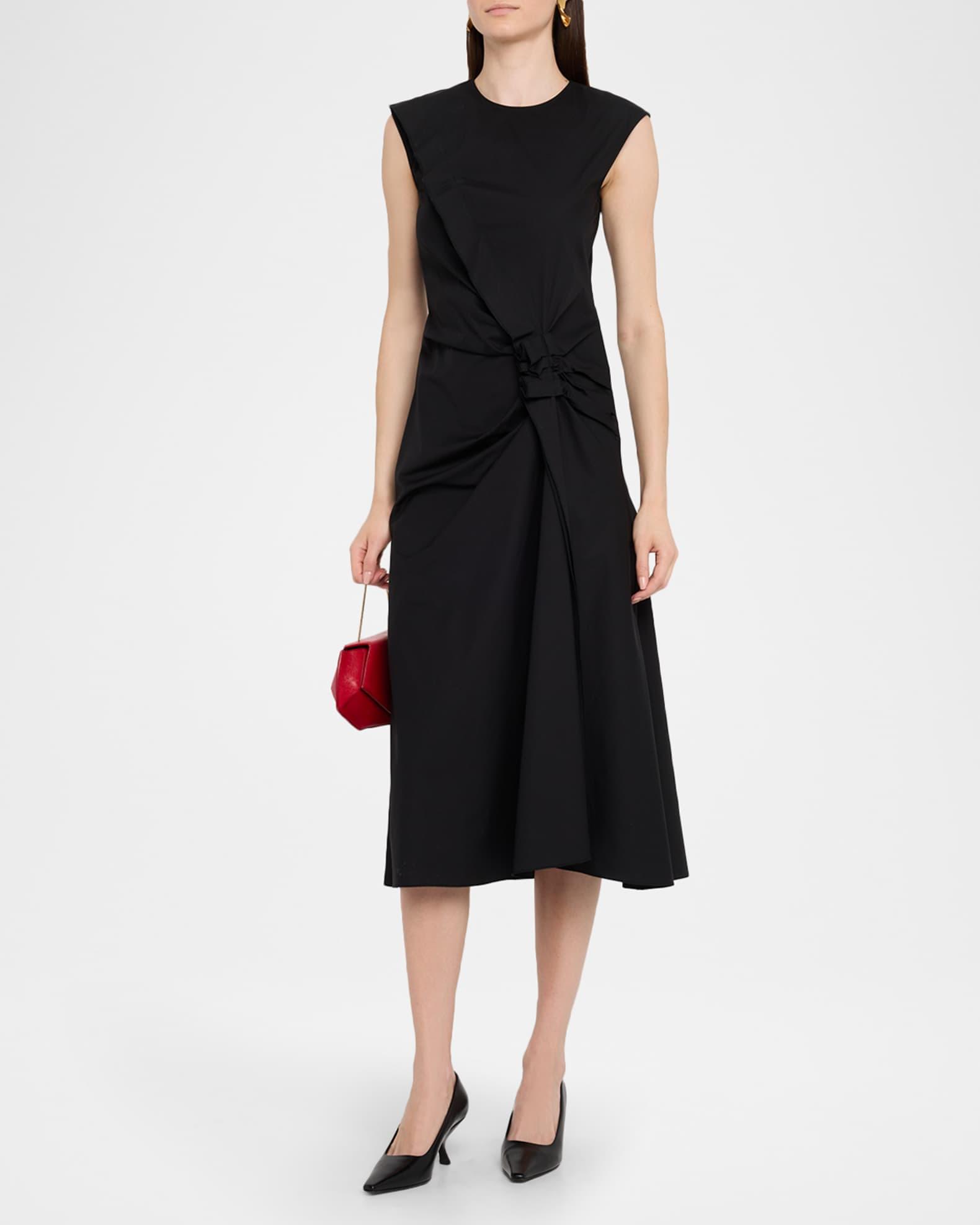 Sleeveless Ruffle Cotton Midi Dress Product Image