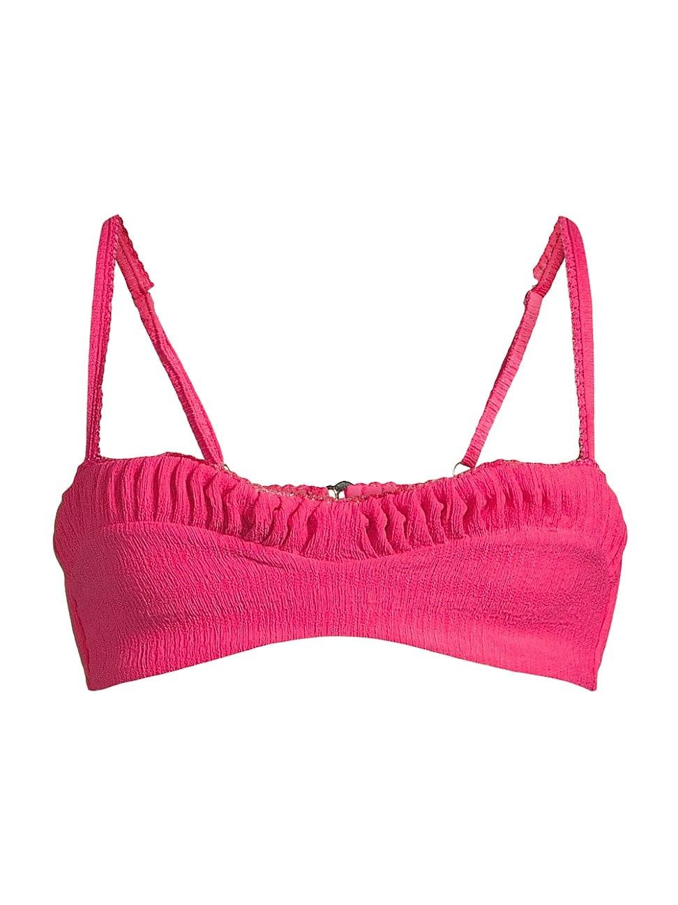 Womens Emmy Textured Bandeau Bikini Top Product Image