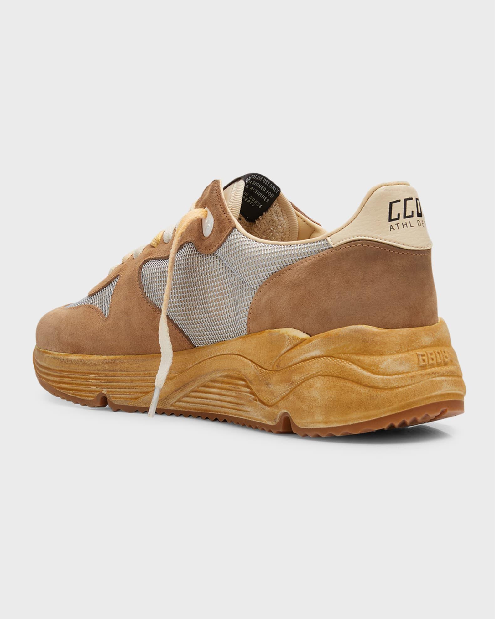 Men's Running Sole Suede & Mesh Sneakers Product Image