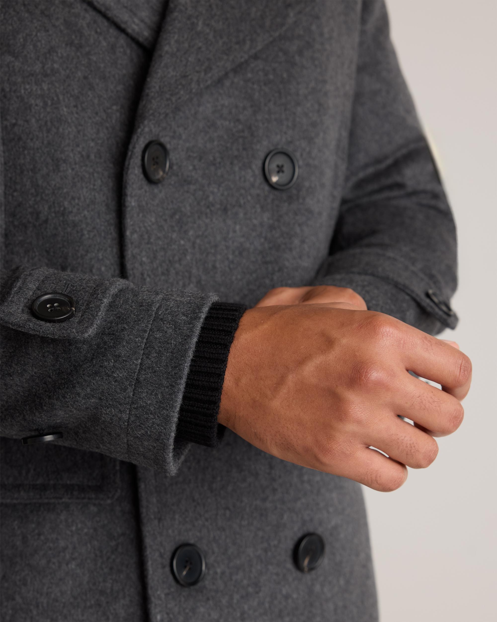 Quince | Men's Italian Wool Double-Breasted Officer Topcoat Wool/Nylon Product Image