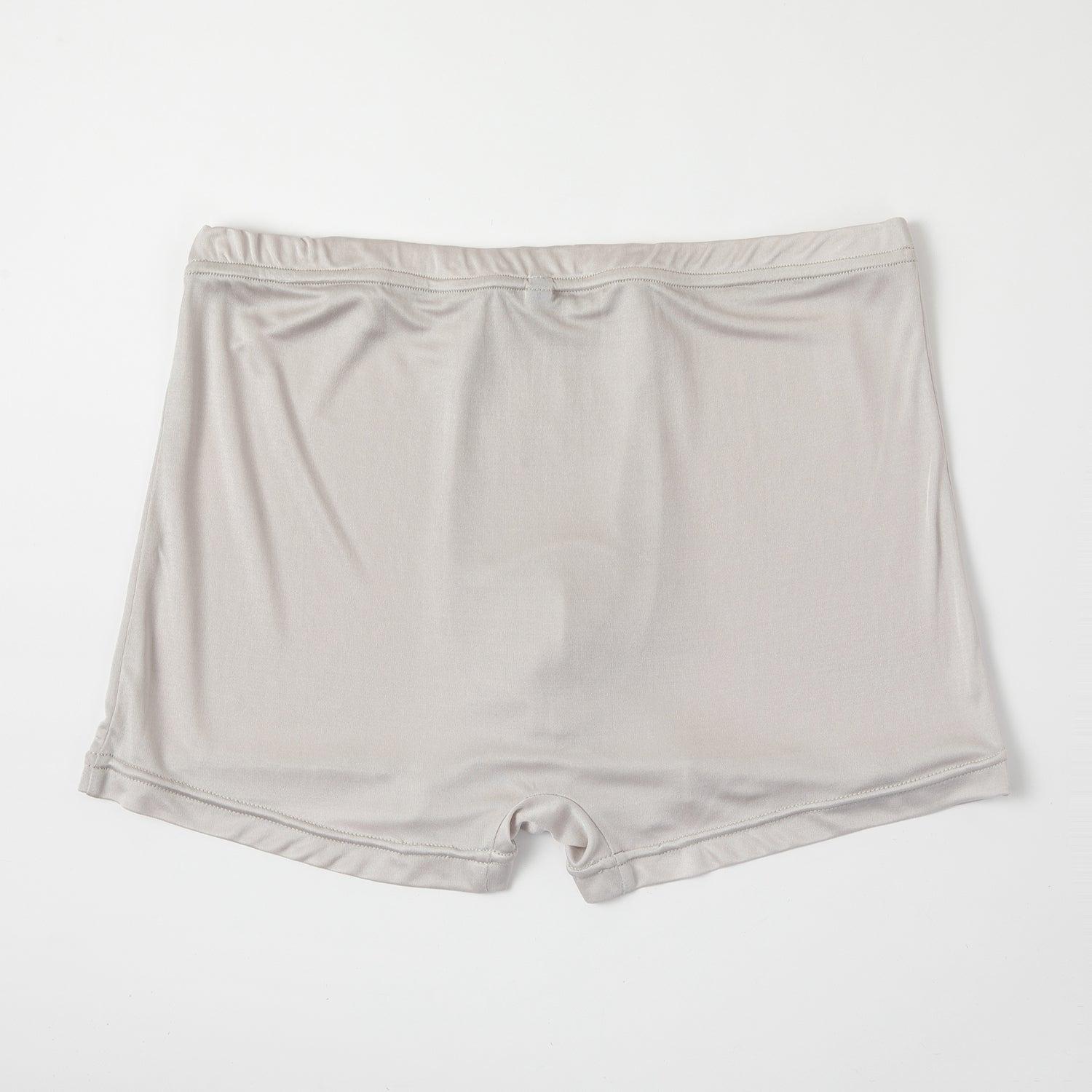 Silver Grey Knitted Silk Men's Trunks | Mid Rise | Shimmer Collection Product Image
