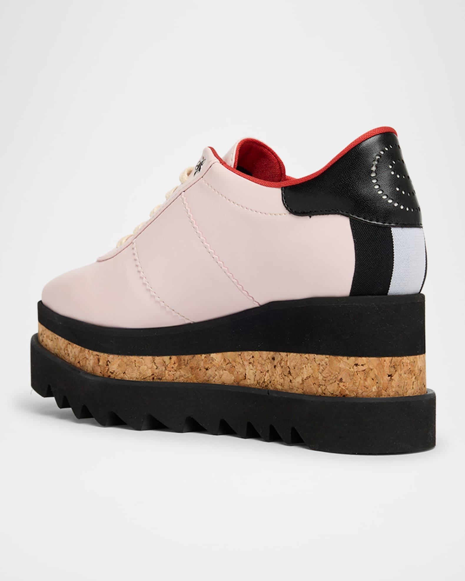 Sneak-Elyse Vegan Leather Wedge Sneakers  Product Image