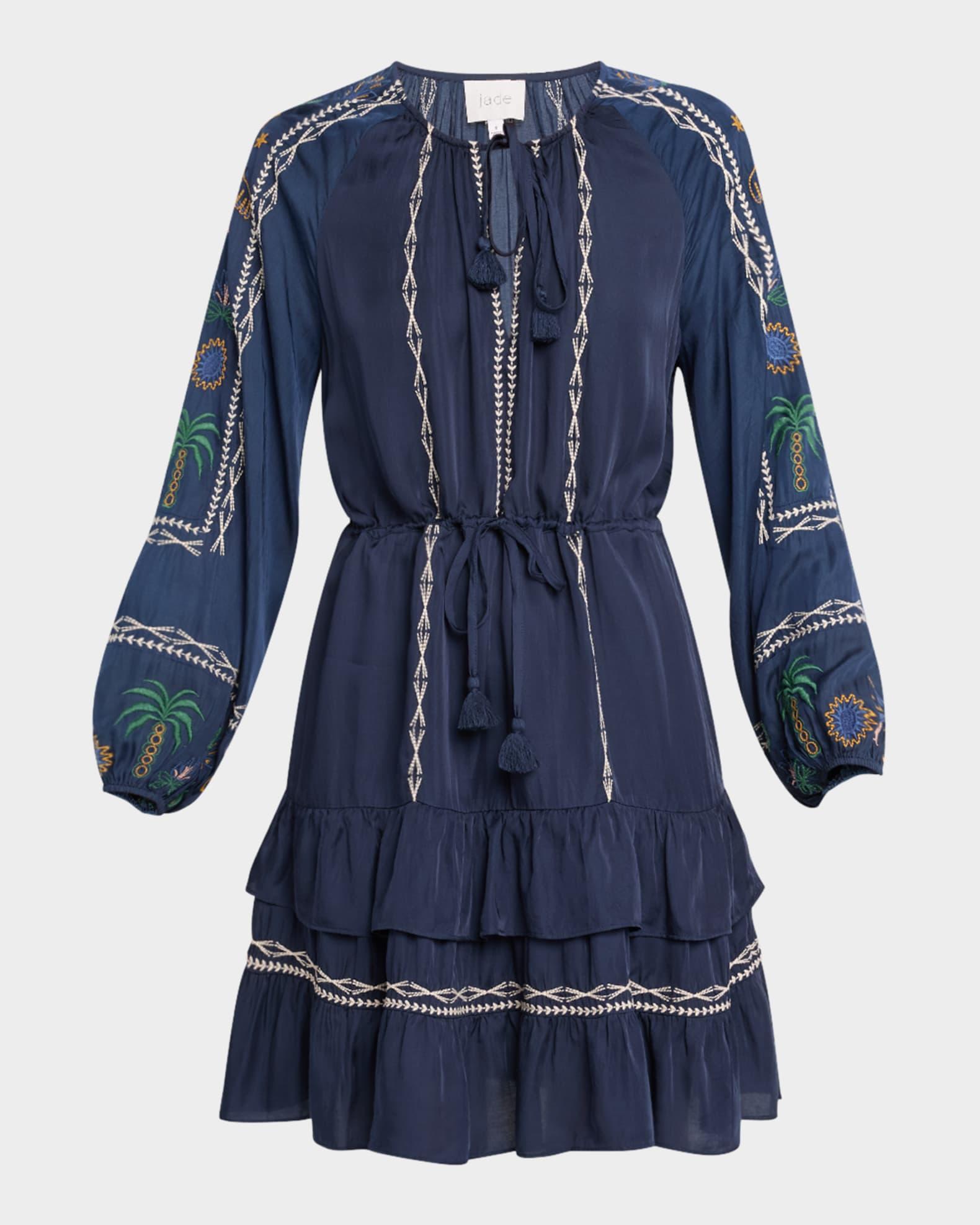 Lexie Embroidered Ruffle-Tiered Dress Product Image