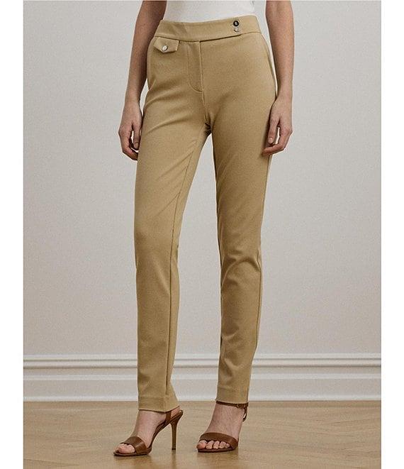 Lauren Ralph Lauren High Rise Ponte Knit Ankle Pants Product Image