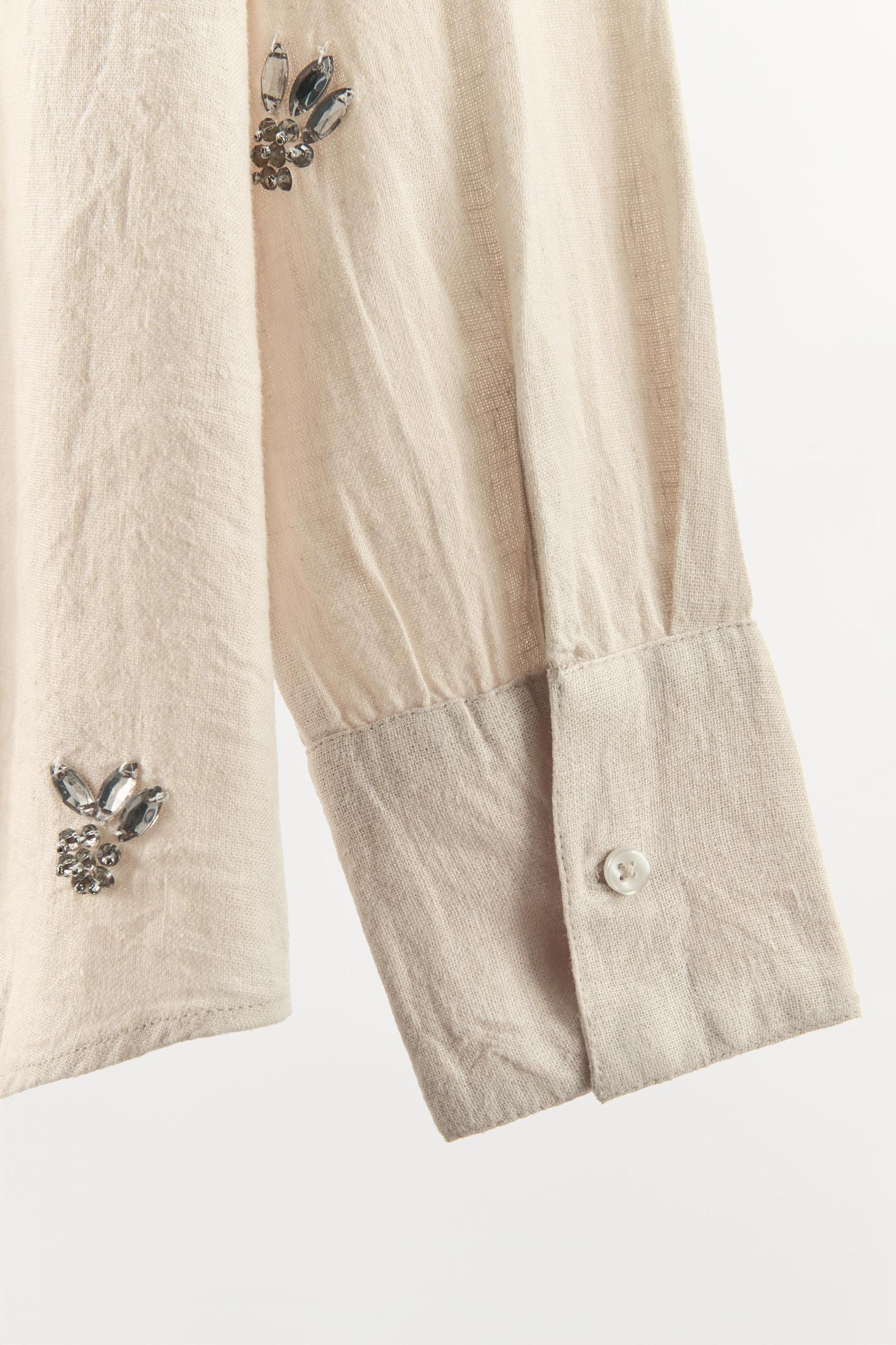 JEWELED LINEN SHIRT Product Image