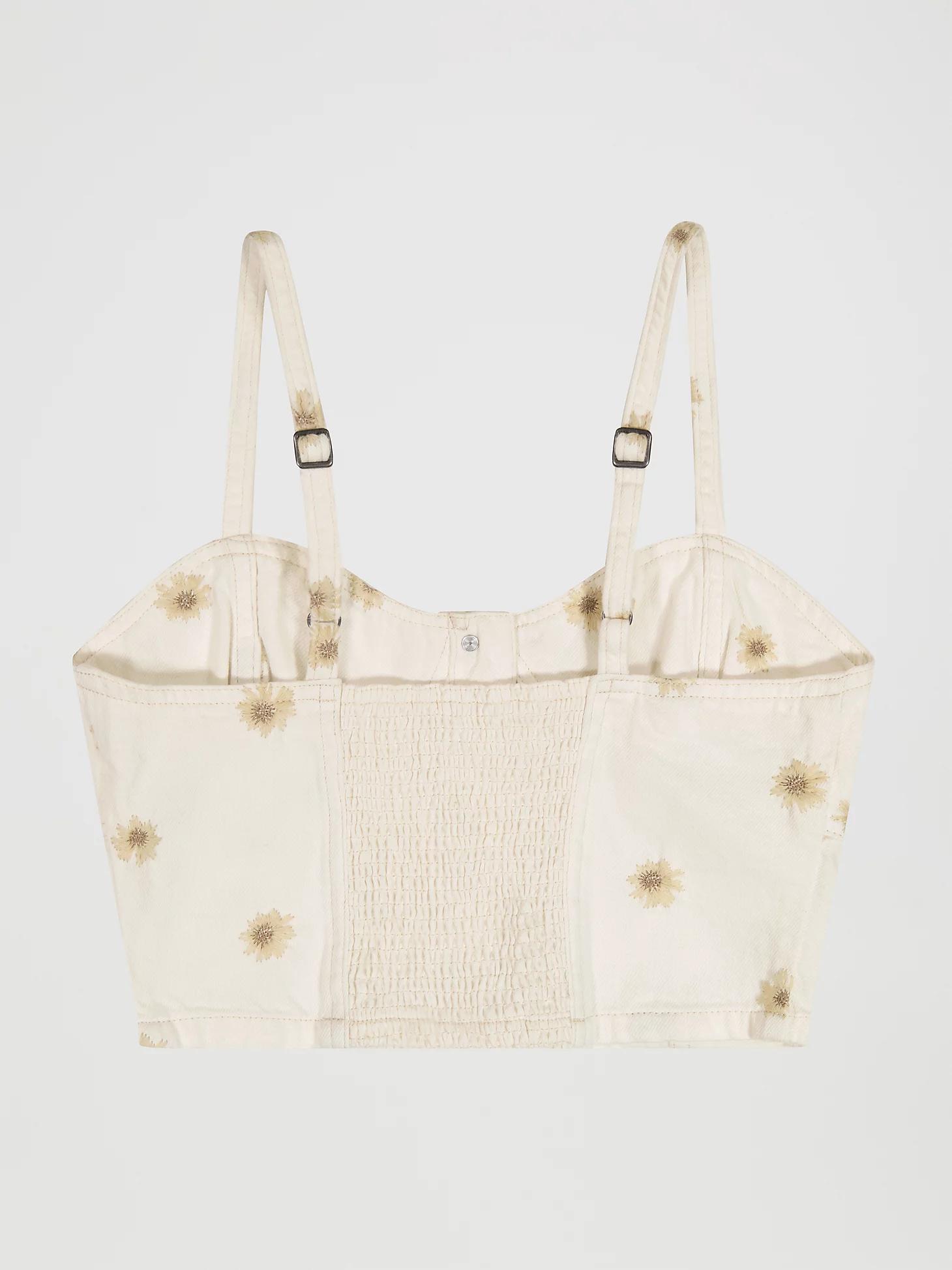 Women's Daisy Embroidered Seamed Denim Tank | Women's Tops & Tees | Lee® Product Image