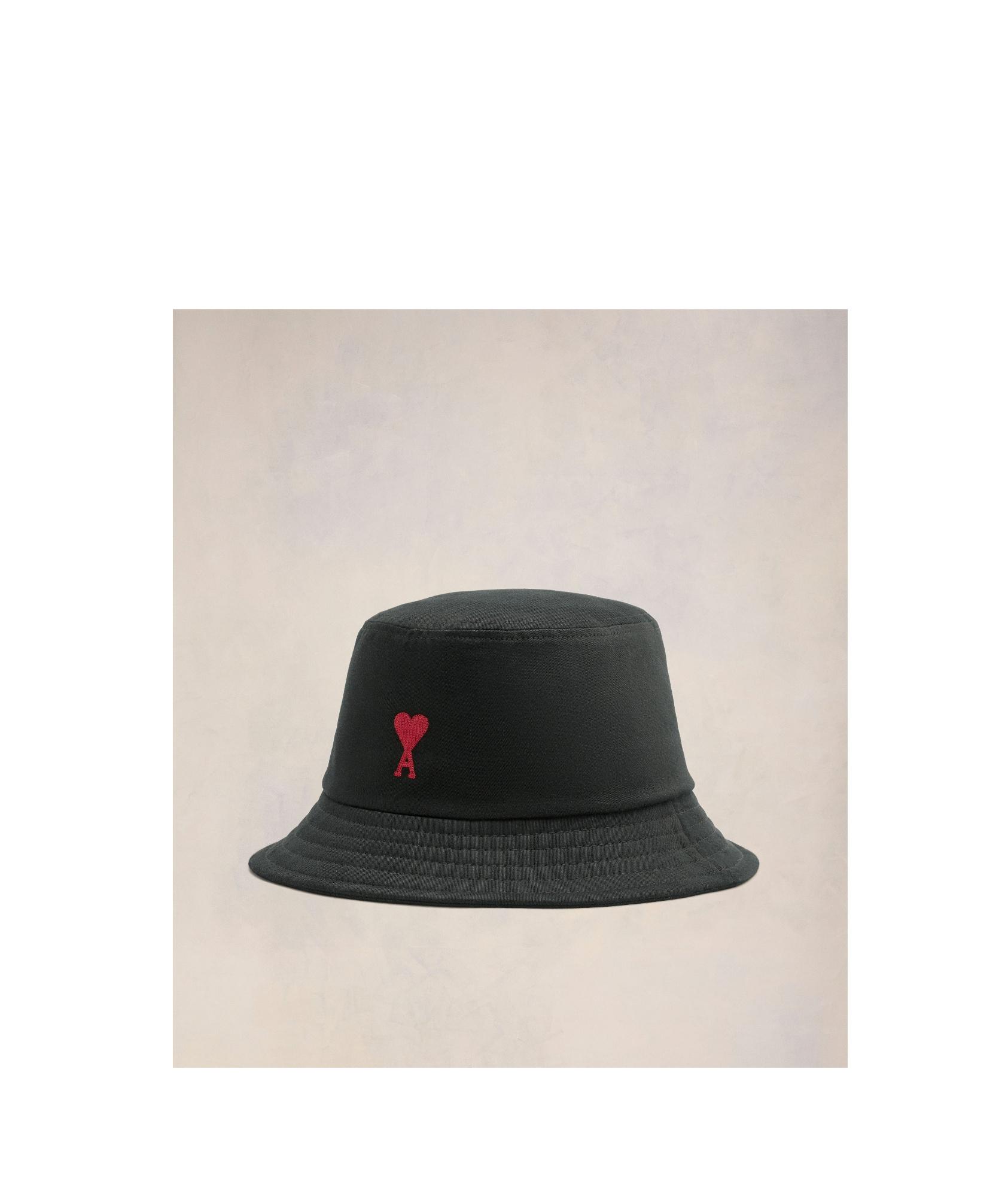 AMI ALEXANDRE MATTIUSSI Ami Paris Ami Paris De Coeur Cotton Bucket Hat In Black Product Image